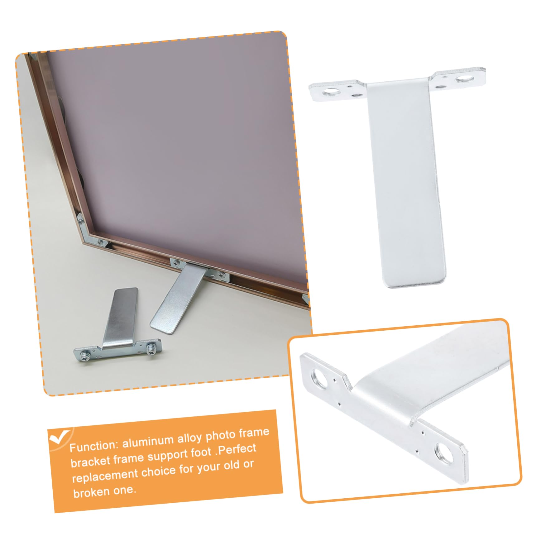 10pcs Metal Photo Frame Brackets - Artwork Display Racks, Picture Frame Stands & Holders for Wall or Desktop - Perfect for Home Decor, Office Display & Gallery Exhibitions