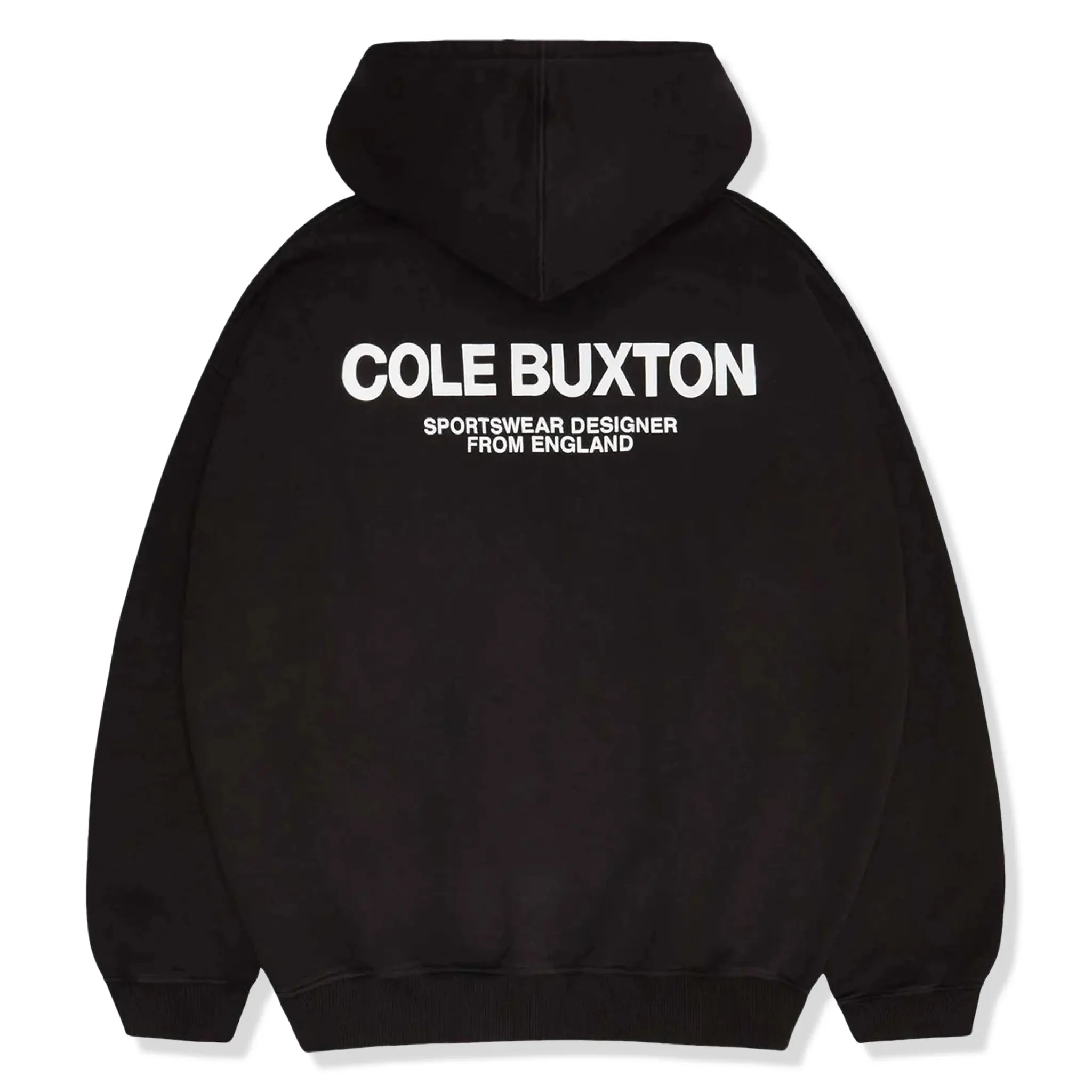 Cole Buxton CB Sportswear Black Hoodie for Men - Premium Cotton Pullover Sweatshirt with Kangaroo Pocket | Gym, Streetwear & Casual Outfit Essential