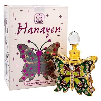 Naseem Hanayen Concentrated Perfume Oil for Women - Alcohol-Free Floral Gourmand Sandalwood Vanilla Scent | Long Lasting Arabian Fragrance Oil (0.40 Fl Oz) | Perfect for Date Nights, Special Occasions & Daily Wear
