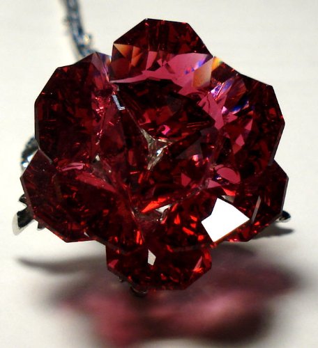 Exquisite Red Crystal Rose - Handcrafted with Genuine Crystals for Romantic Gifts, Wedding Decor, and Anniversary Celebrations