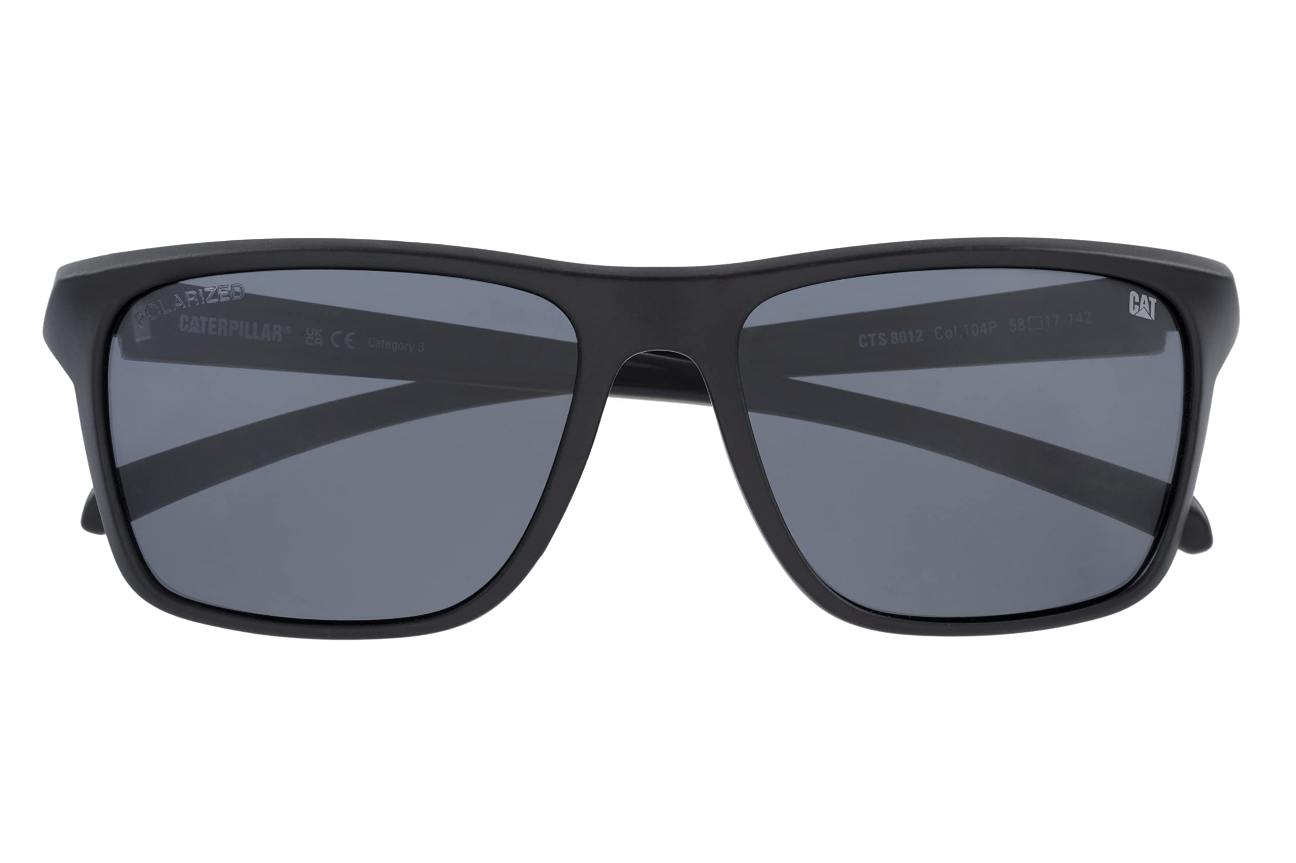 Caterpillar 8012 Polarized Square Sunglasses for Men - UV Protection, Anti-Glare, Durable Frame - Perfect for Driving, Fishing & Outdoor Activities