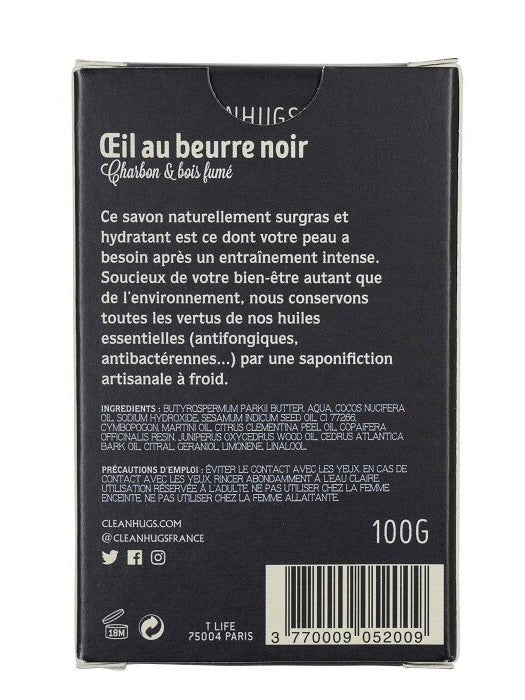 Clean Hugs Beurre Noir Soap - Organic, Moisturizing & Luxurious Bar Soap for Dry & Sensitive Skin - Perfect for Daily Use, Gifts & Spa Relaxation at Home