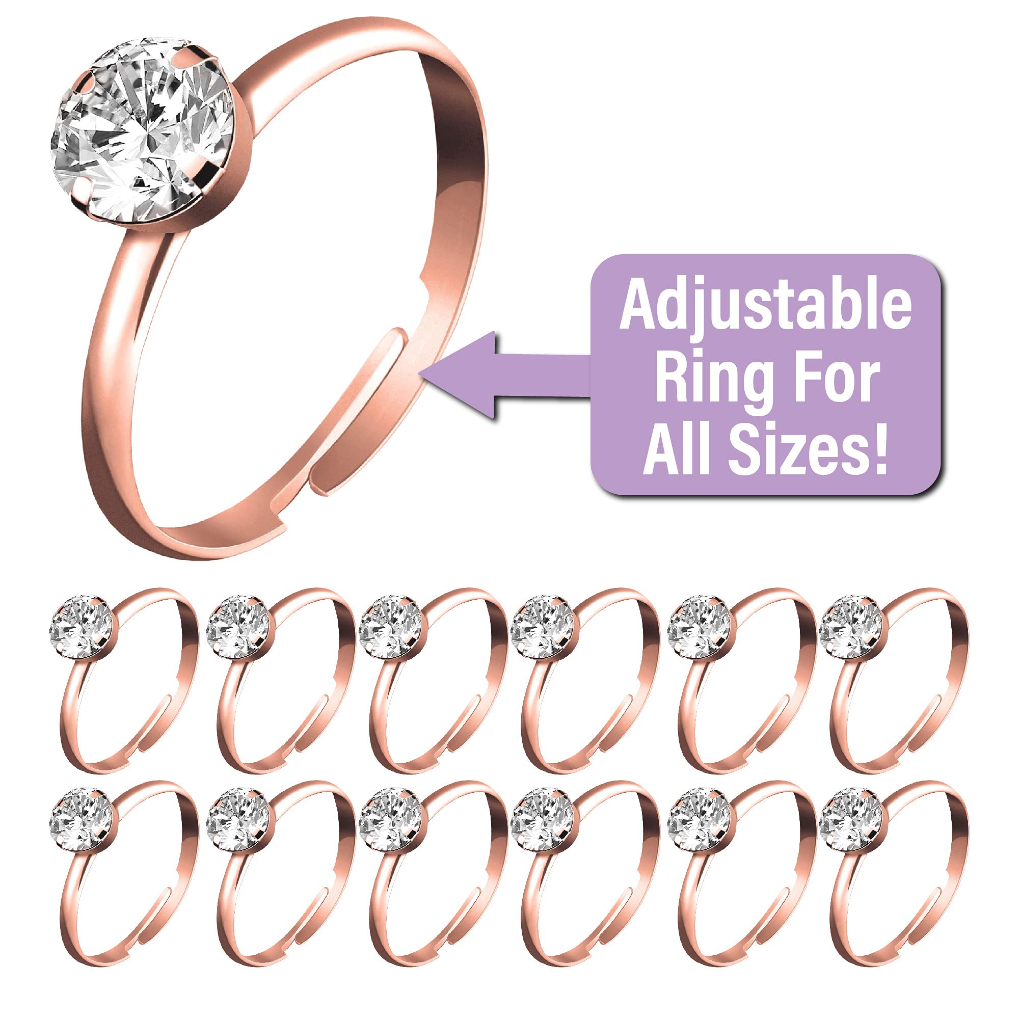 Fun Bridal Shower Game - Put a Ring on It with 24 Fake Rings for Wedding Party Activities | Perfect for Bachelorette Parties & Engagement Celebrations
