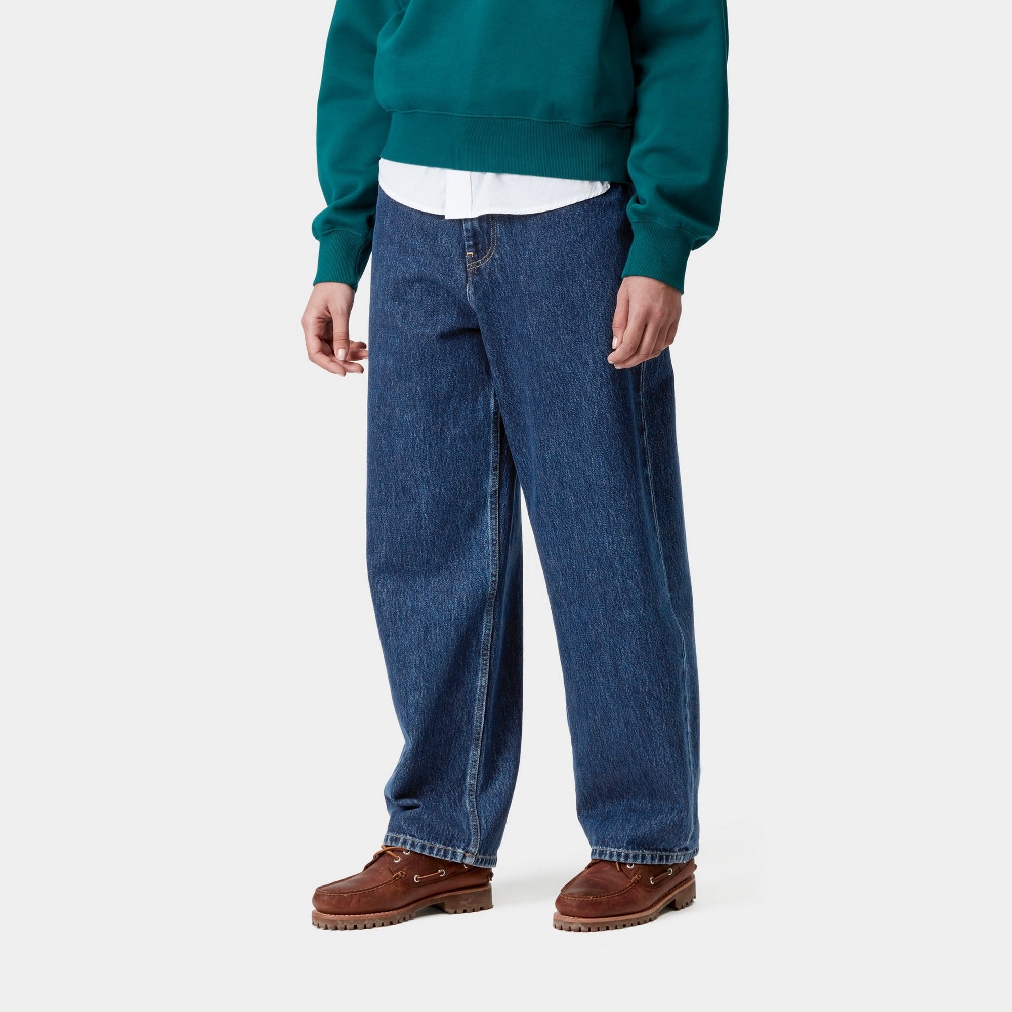 Women's Brandon Pant - Stone Washed Blue Denim Jeans for Casual Wear & Everyday Comfort | Perfect for Work, Outings & Relaxing