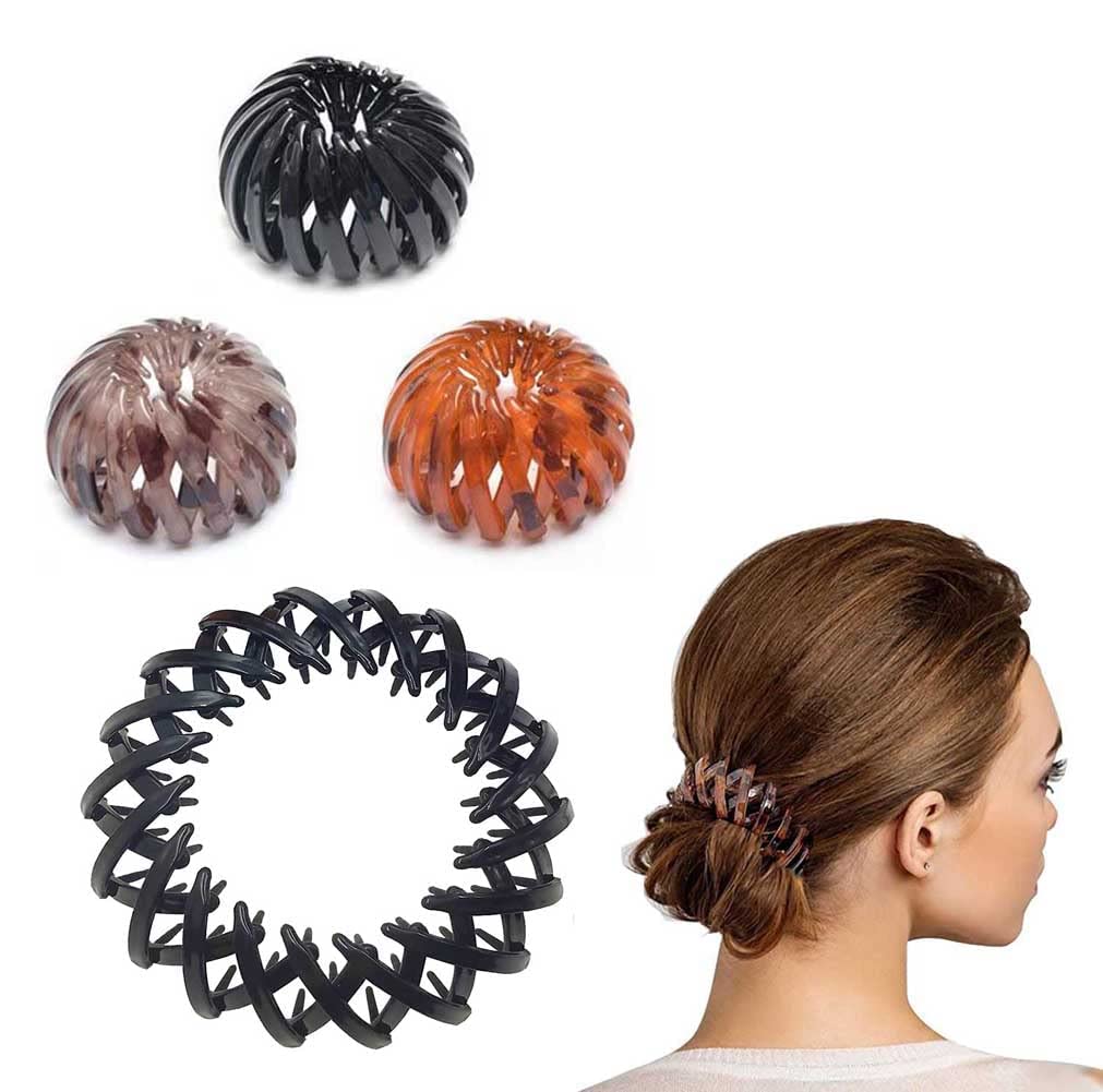 Glamifirsto 2-Piece Hair Bun Maker Set for Women & Girls - Magic Donut Bun Maker, French Twist Hairstyle Accessories - Perfect for Thin Hair, Updos, and Everyday Styling (School, Work, Parties, Weddings)