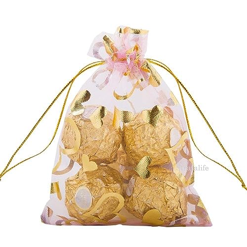 50PCS Heart Pink
