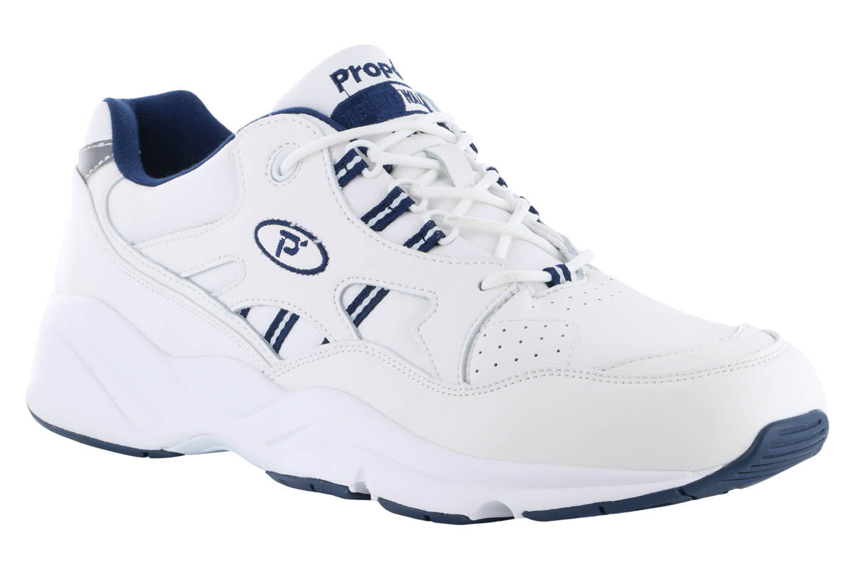 Propet Stability Walker Shoes - White & Navy - Comfortable Walking Shoes for Men & Women - Perfect for Walking, Hiking & Daily Use