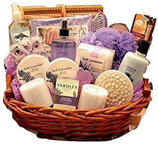 Luxury Lavender Spa Gift Basket for Women - Relaxing Aromatherapy Set with Bath Bombs, Candles & More - Perfect Christmas, Mother's Day, Birthday Gift Idea for Her - Home Spa & Self-Care Essentials