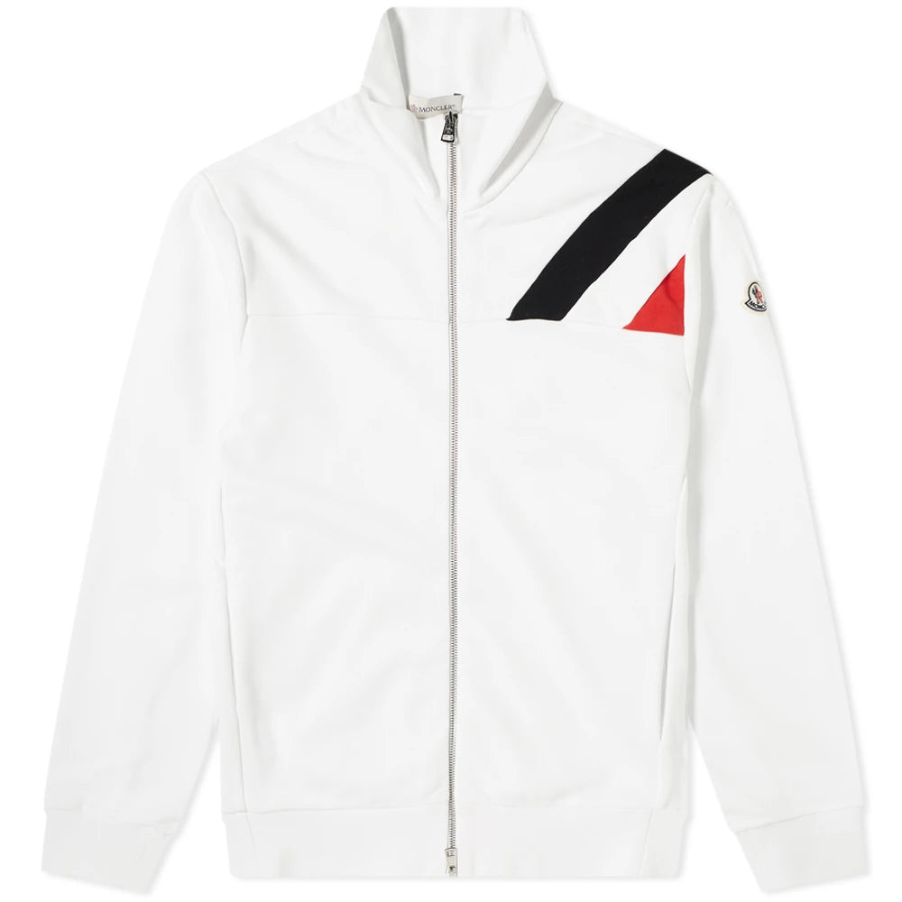 Moncler White Zip Up Sweatshirt for Men & Women | Premium Cotton Hoodie with Front Zipper | Casual Wear, Street Style & Winter Fashion