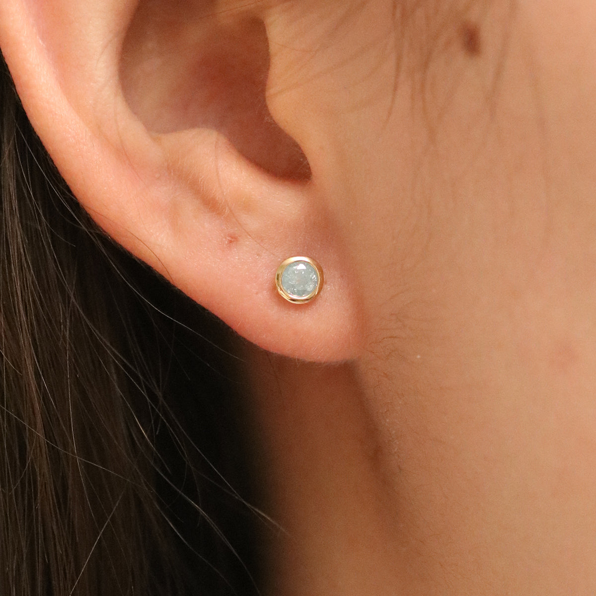 Natural Aquamarine Stud Earrings for Women - Sterling Silver 925, Hypoallergenic, Minimalist Jewelry - Perfect for Everyday Wear, Gifts, and Special Occasions
