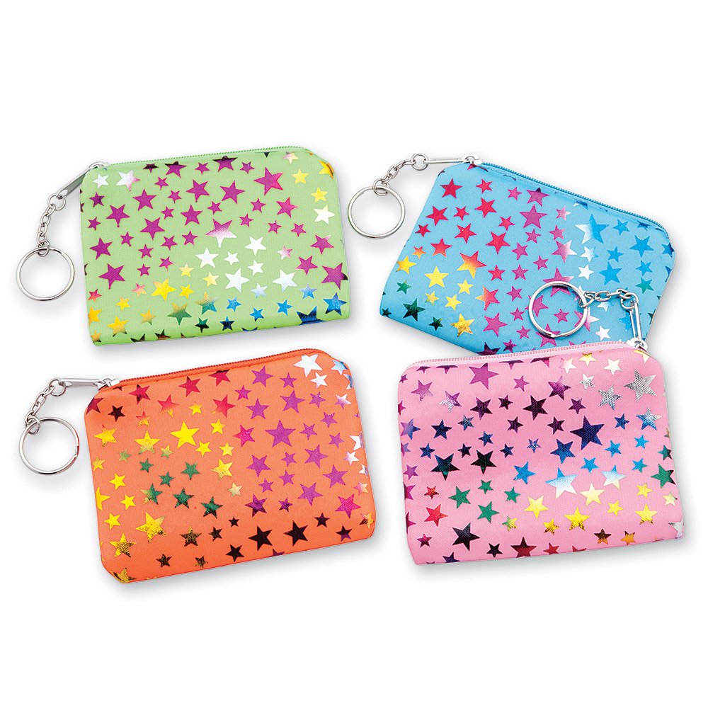 SmileMakers 24-Piece Star Shaped Coin Purse Charms - Bulk Zipper Pulls for Wallets, Bags & DIY Crafts - Perfect for Gift Wrapping, Keychains & Accessory Customization