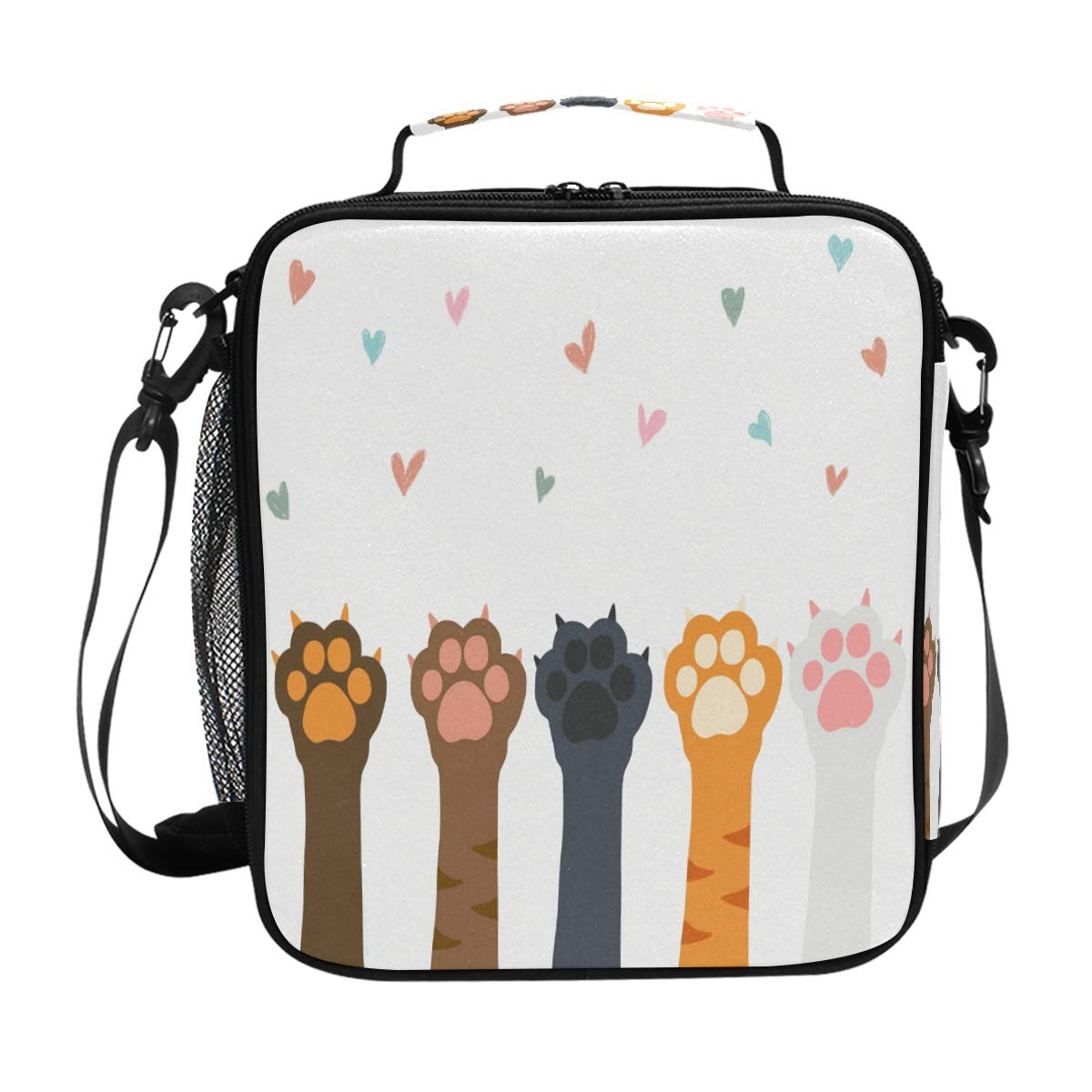 ATTX Cat Paw Square Lunch Box - Insulated Bento Box for Kids & Adults, Leak-Proof & Durable - Perfect for School, Work, Picnics & Outdoor Activities
