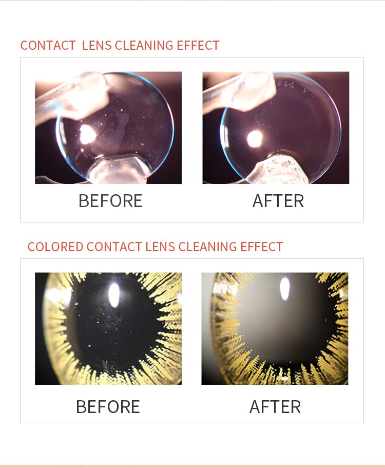 MV7 Ultrasonic Contact Lens Cleaner Machine with Timer Display, Large Mirror & USB Charger - Gentle Cleaning for Soft & Colored Lenses | Perfect for Travel, Home & Daily Lens Care