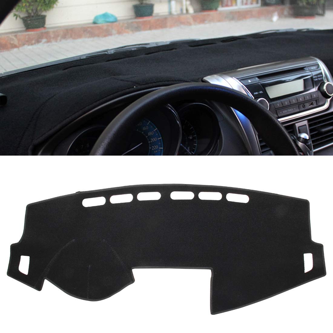 Premium FURONGSHU Dark Car Dashboard Cover - Non-Slip Sunscreen Mat for Trumpchi Vehicles | UV Protection & Anti-Glare | Perfect for Summer Driving & Interior Protection