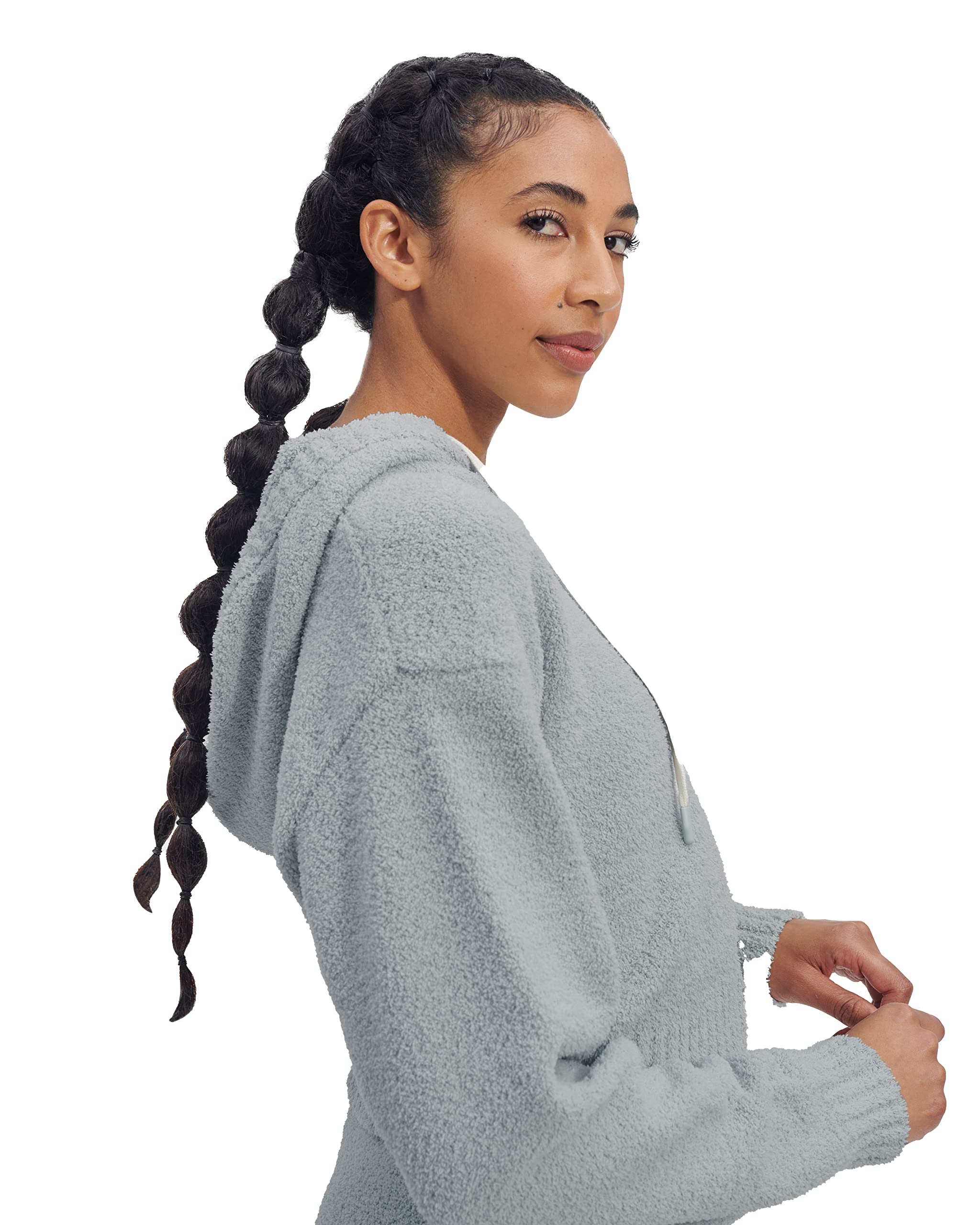 UGG Women's Hana Zip Hoodie Sweatshirt - Cozy Fleece Pullover with Front Pockets | Perfect for Casual Wear, Lounging at Home & Outdoor Activities