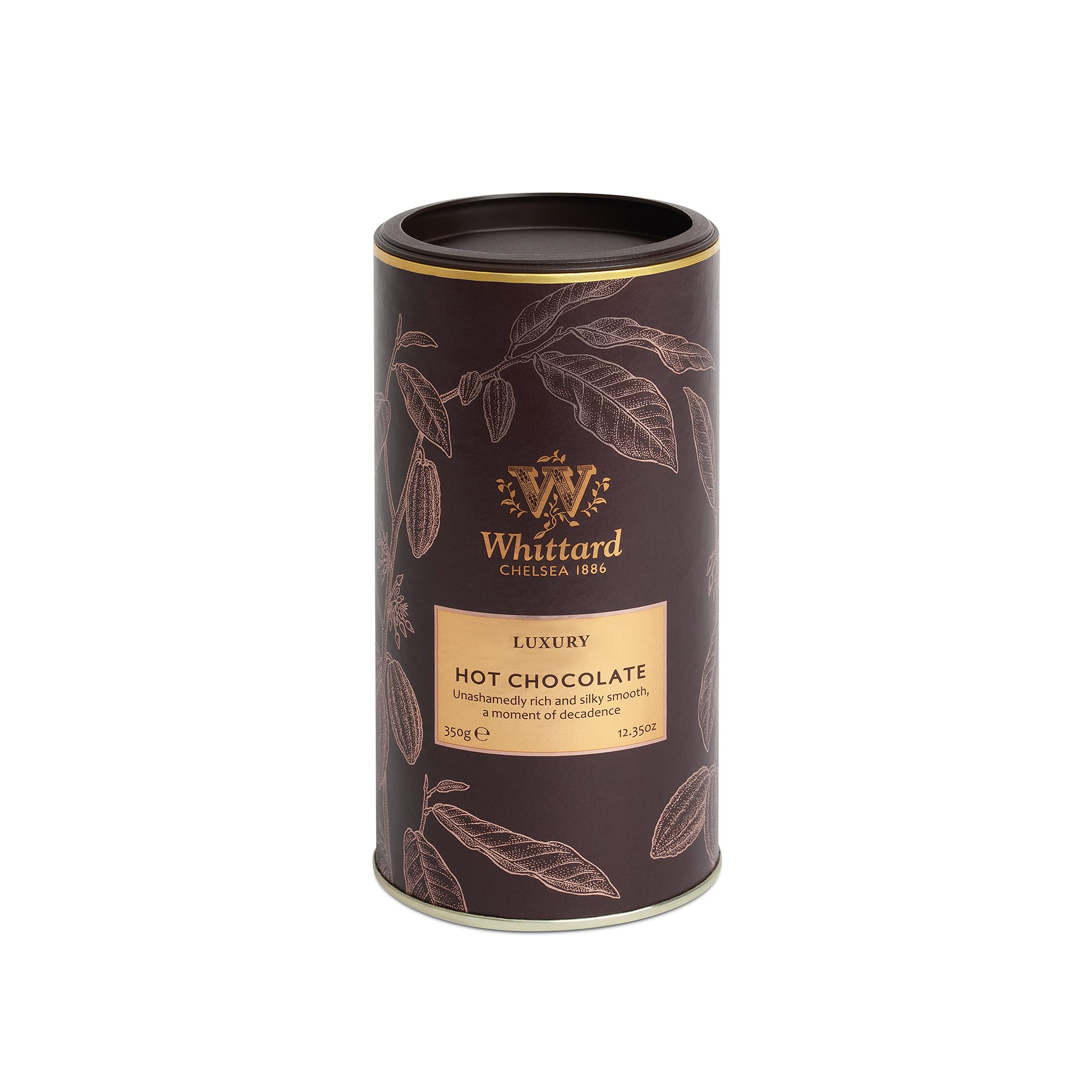 Whittard of Chelsea Luxury Milk Chocolate Hot Cocoa Mix - Vegetarian & Vegan Friendly Baking Cocoa Powder (350g, 1 Count) - Perfect for Winter Warm Drinks, Dessert Recipes & Gift Giving