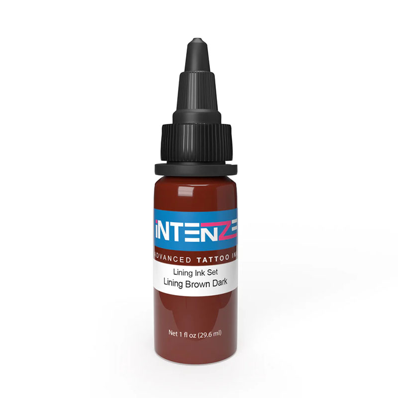 Intenze Lining Brown Dark Color Lining Series Tattoo Ink - Professional Tattoo Artist Supplies for Permanent Makeup & Body Art