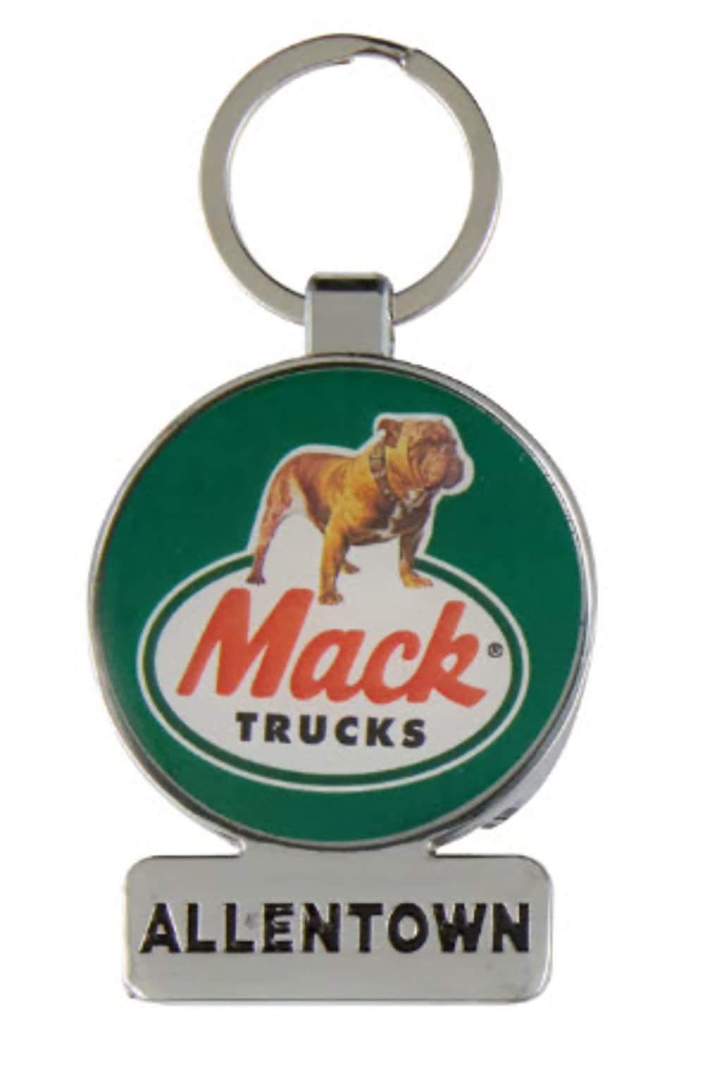 Vintage Mack Trucks Enamel Logo Keychain - Classic Retro Truck Accessory for Car Keys, Backpacks & Gifts - Perfect for Truck Enthusiasts & Collectors