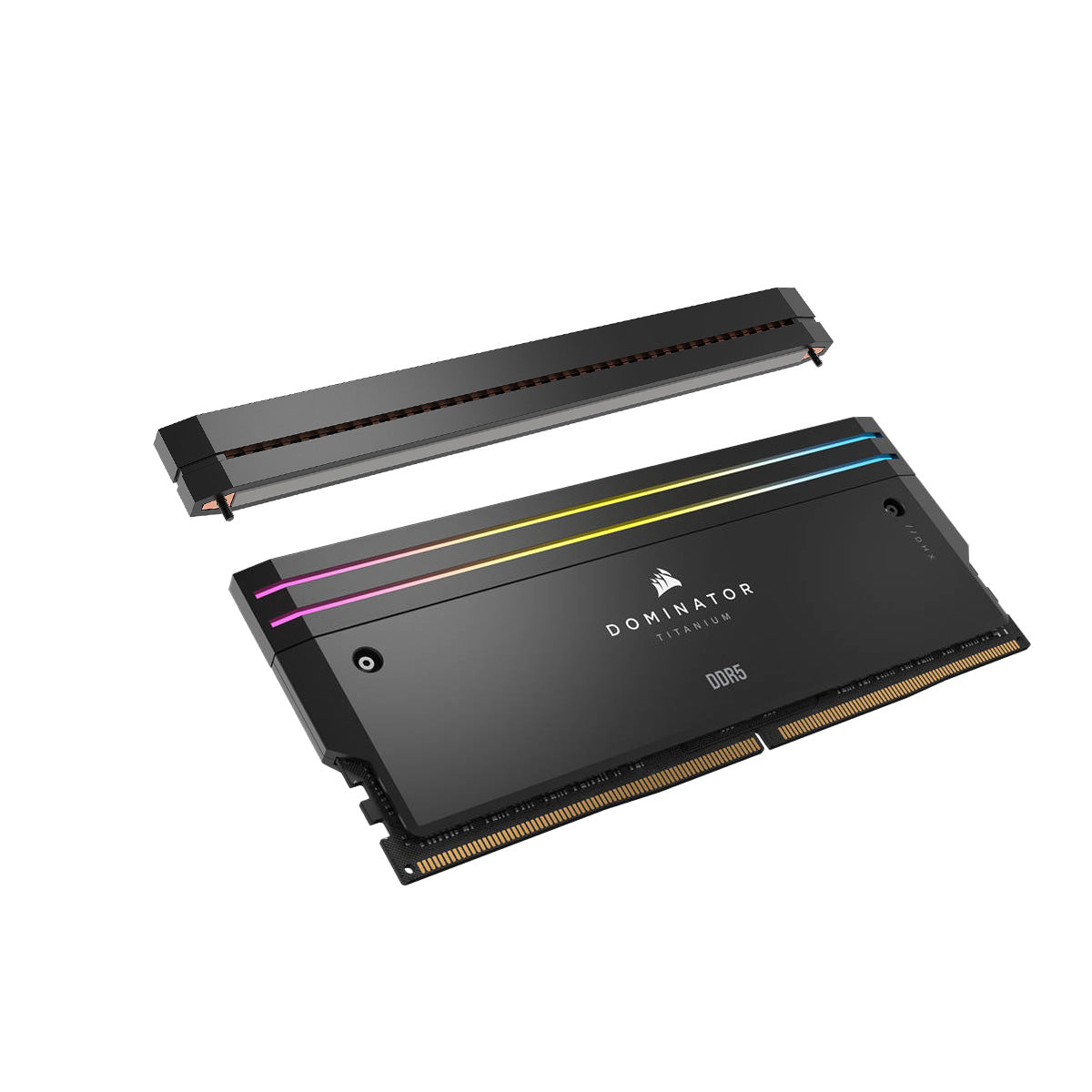 Corsair DOMINATOR TITANIUM 64GB (2x32GB) DDR5 6600MHz CL32 Desktop Memory Kit with Black Fin Accessory - High Performance RAM for Gaming PCs, Workstations & Content Creation