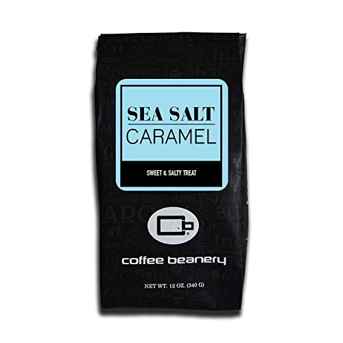 Sea Salt Caramel Ground Coffee - 12oz Medium Roast 100% Arabica Specialty Gourmet Coffee | Perfect for Home Brewing, Office Use & Gifts | Rich Flavor for Drip, French Press & Cold Brew