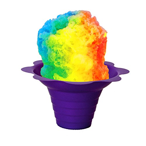 Premium 4oz Shaved Ice & Snow Cone Cups - 1000 Pack Mixed Colors for Parties, Events & Summer Treats | BPA-Free Disposable Flower Design Dessert Cups