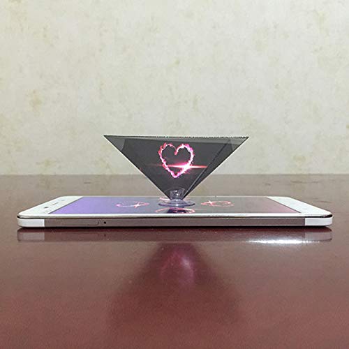 Arinda Portable 3D Hologram Pyramid Projector for Smartphones - 360° Holographic Display Stand for iPhone, Android - Perfect for Home Entertainment, Classroom Demonstrations & Product Presentations