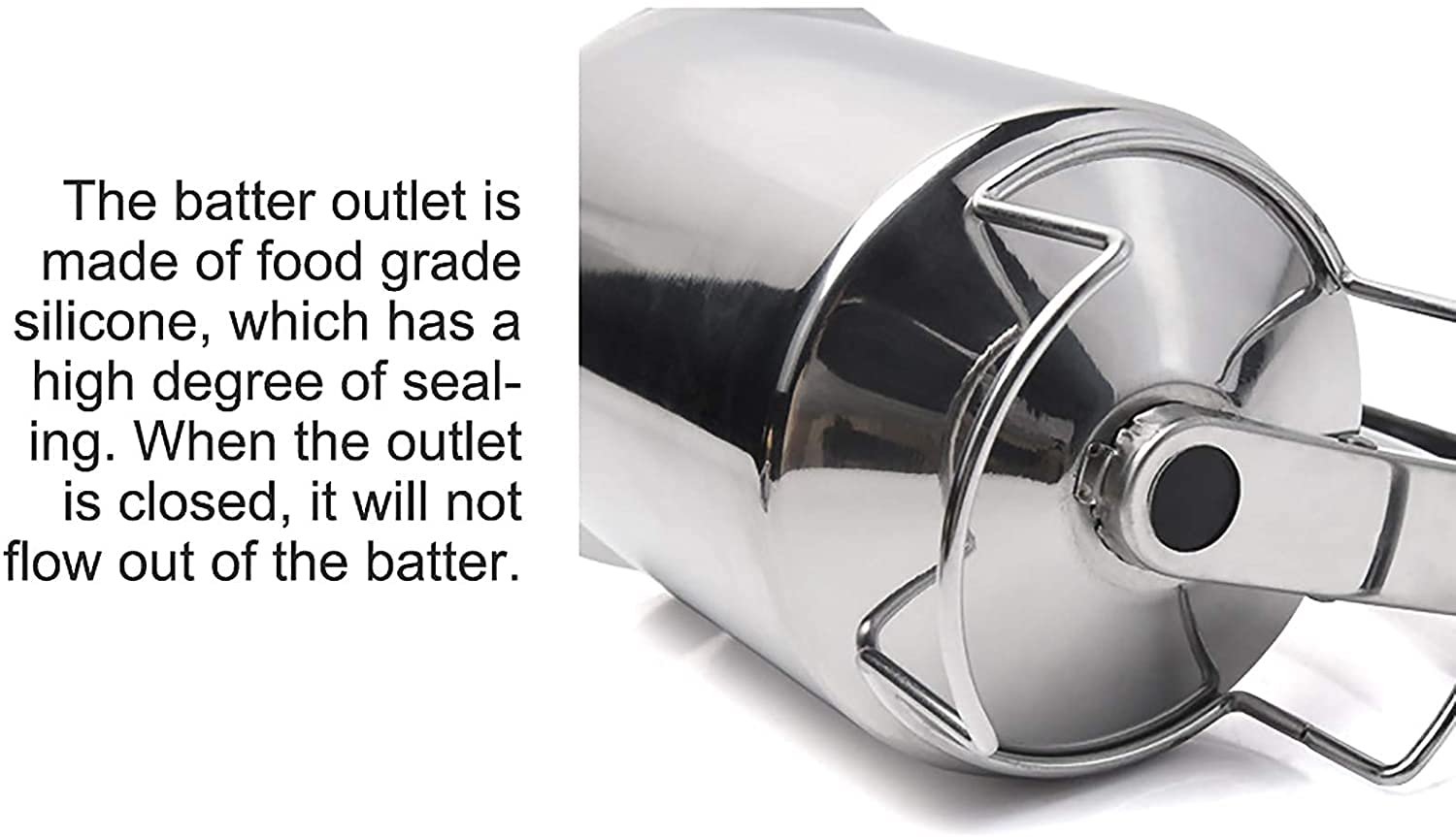 Adnee Stainless Steel Pancake Batter Dispenser - Takoyaki & Baking Funnel with Stand | Perfect for Pancakes, Waffles, Crepes & Japanese Street Food | Durable Kitchen Tool for Home & Commercial Use