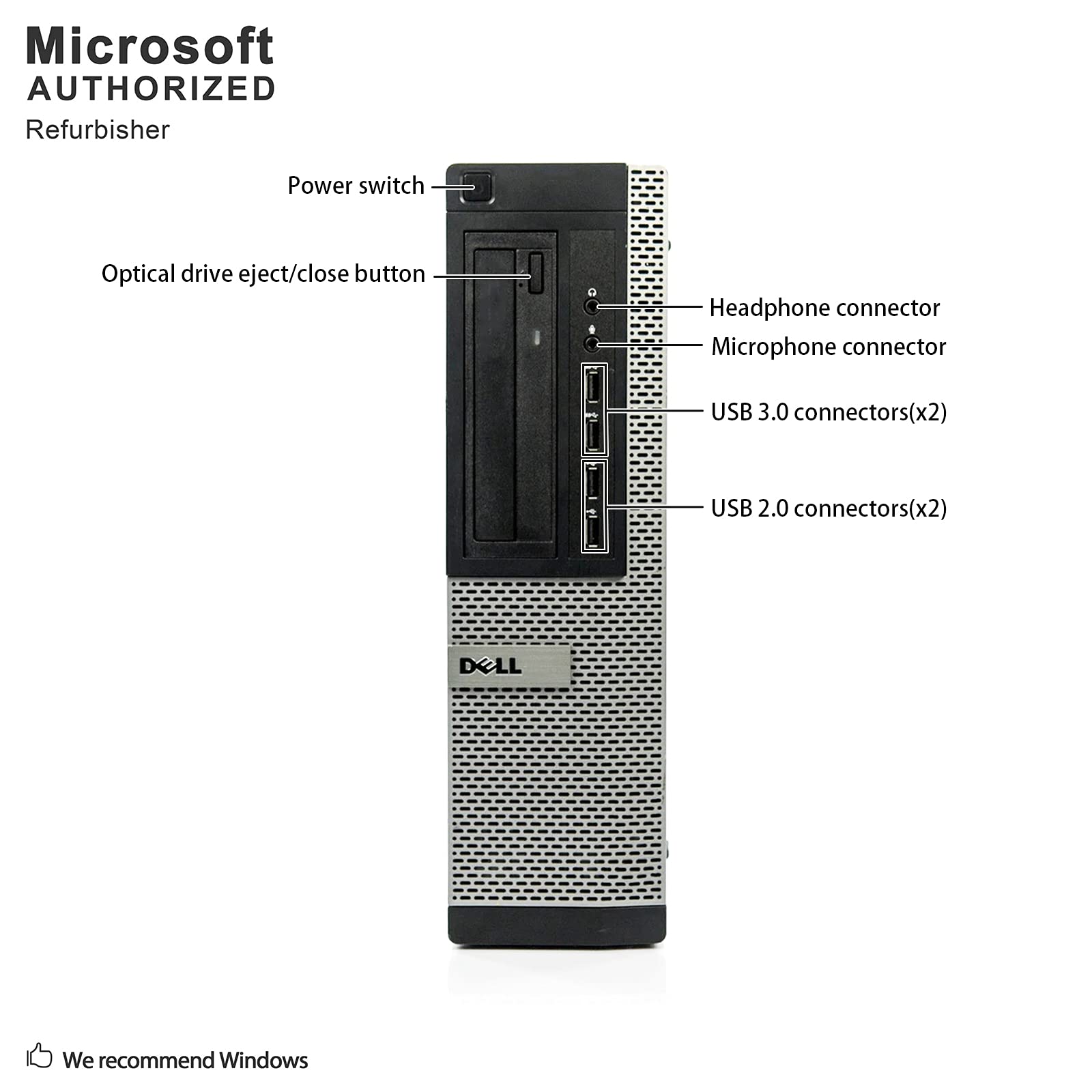 Refurbished Dell Optiplex 9010 Business Desktop PC - Intel Core i5-3470 3.2GHz, 16GB RAM, 1TB HDD, WiFi, HDMI, DVD, Win 10 Pro (Renewed) - Perfect for Home Office, Small Business & Remote Work