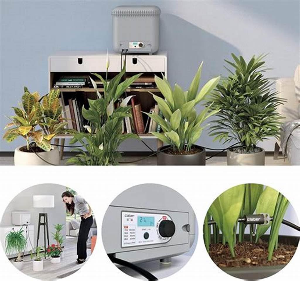 Claber OASIS EVOLUTION 8054 Automatic Indoor Plant Watering System - 25L Capacity, LCD Display, No Power Needed - Perfect for Vacation Home & Indoor Plants Care