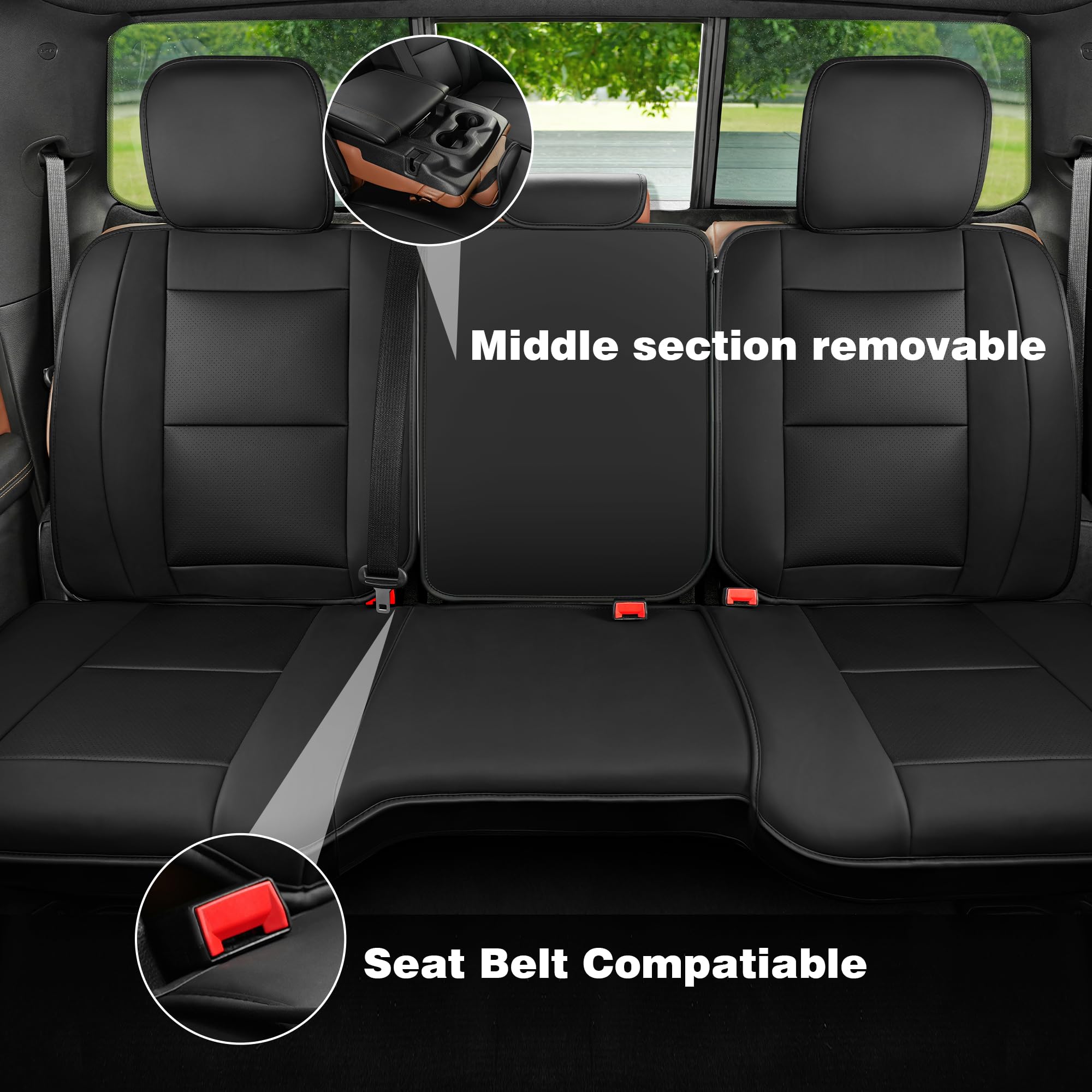 2009-2018 Dodge Ram 1500 2500 3500 Crew Cab Seat Covers Full Set - Premium Black Truck Seat Protectors | Perfect for Work Trucks, Off-Road Adventures & Daily Commutes
