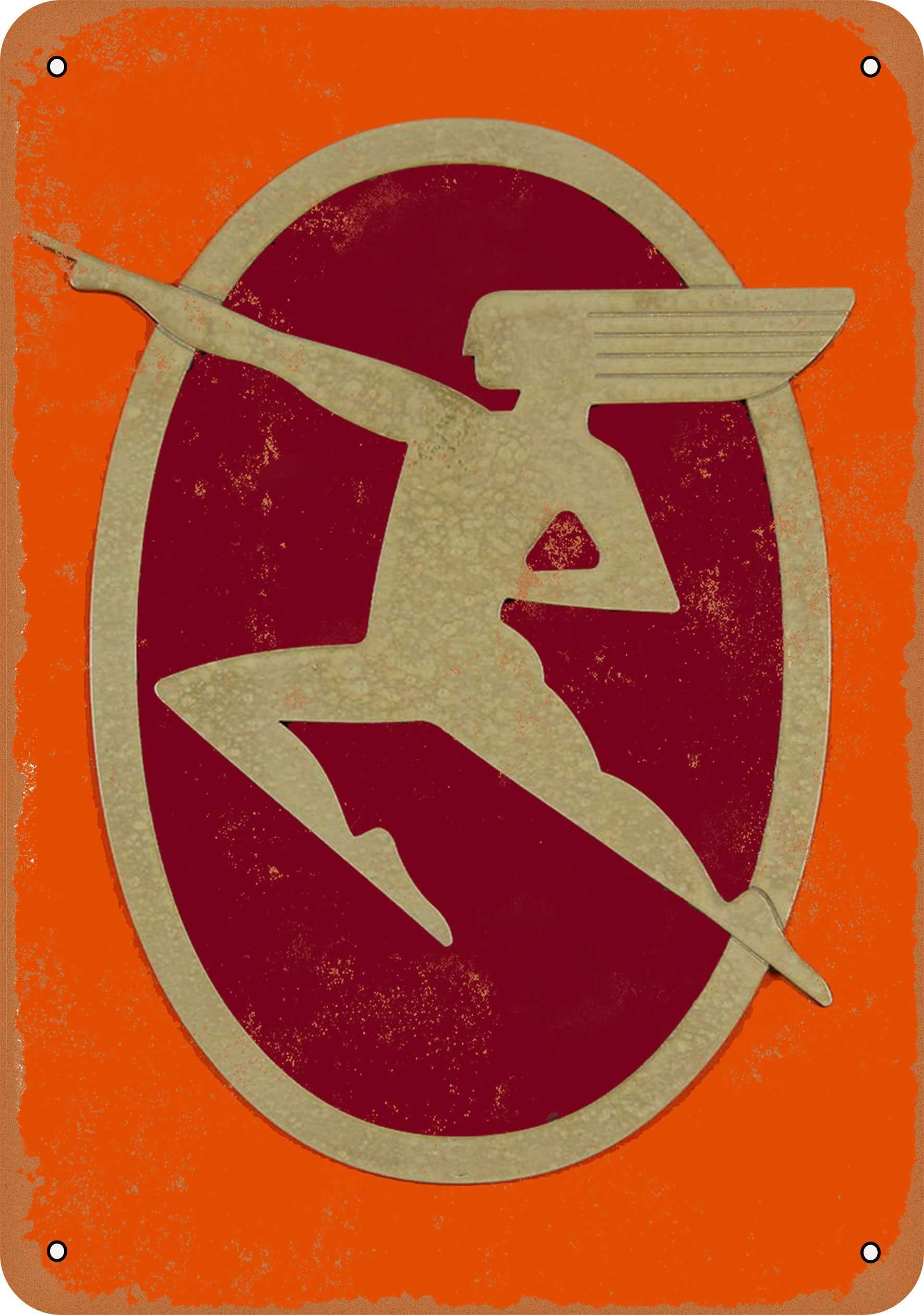 Vintage Milwaukee Road Hiawatha 9x12 Inch Metal Sign - Rustic Wall Decor for Man Cave, Garage, Bar & Office - Perfect for Train Enthusiasts & Retro Home Decor