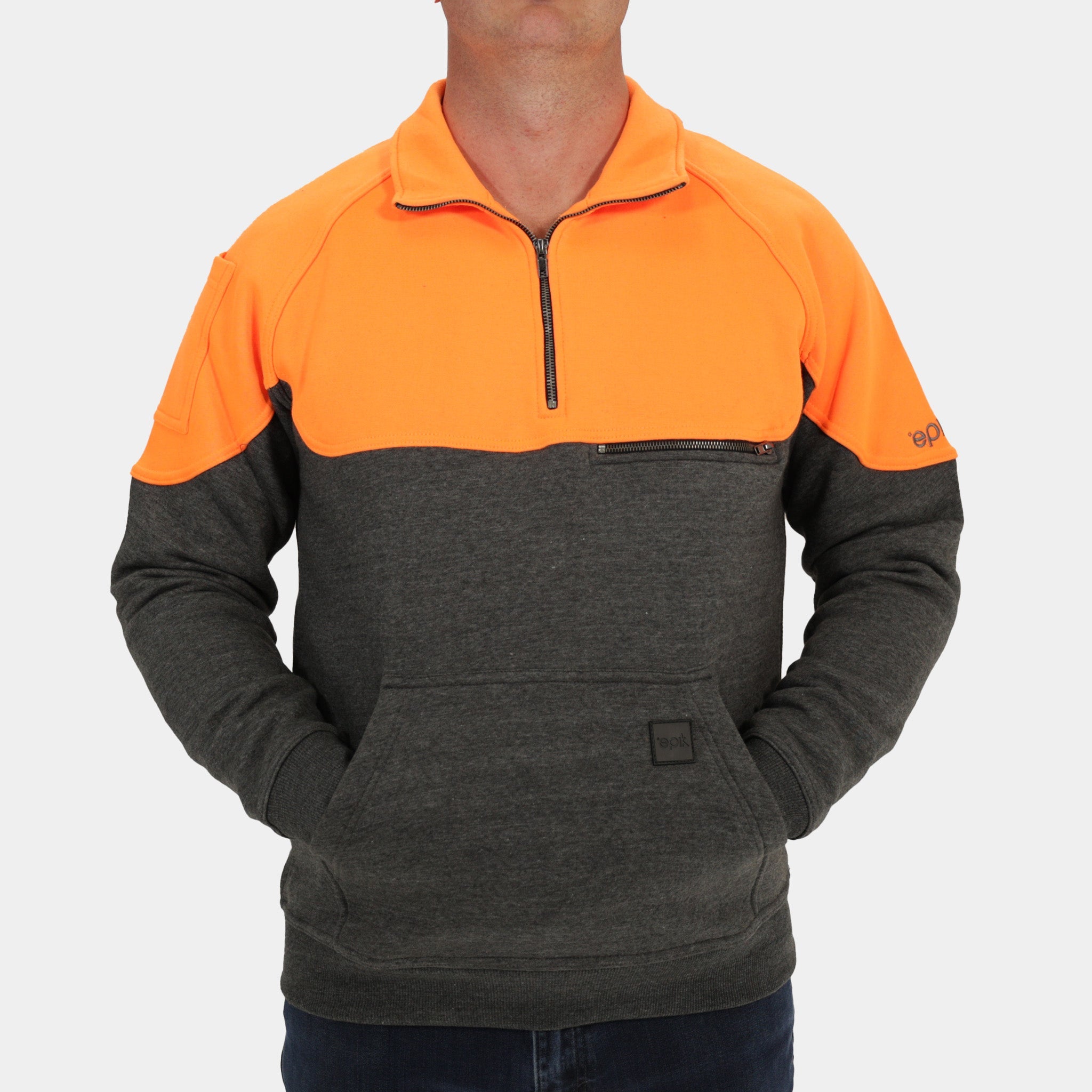 Peak Quarter Zip Sweater for Men - Lightweight Fleece Pullover with Zipper, Comfortable Casual & Outdoor Wear for Hiking, Running, and Travel