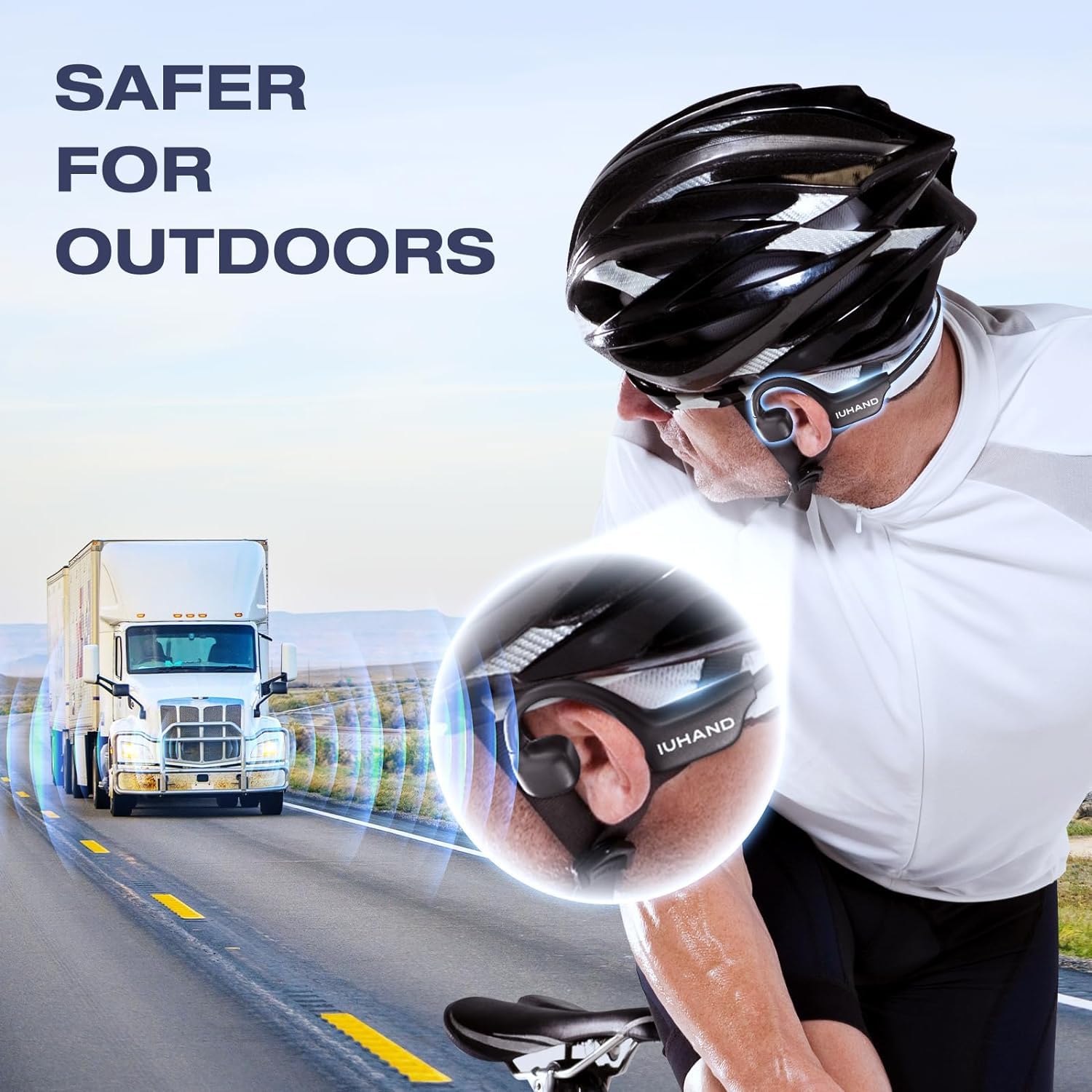 Bone Conduction Headphones Bluetooth 5.0 - IPX6 Waterproof Wireless Sport Headset with Open-Ear Design, Ultra Lightweight for Running, Cycling, Gym Workouts - Perfect for Outdoor Activities & Fitness Enthusiasts