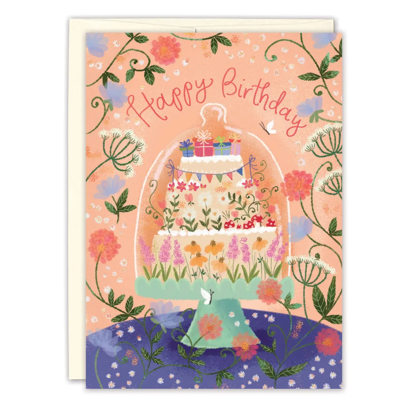 Elegant Cake Stand Birthday Card - Perfect for Birthday Celebrations, Party Decorations & Gift Giving