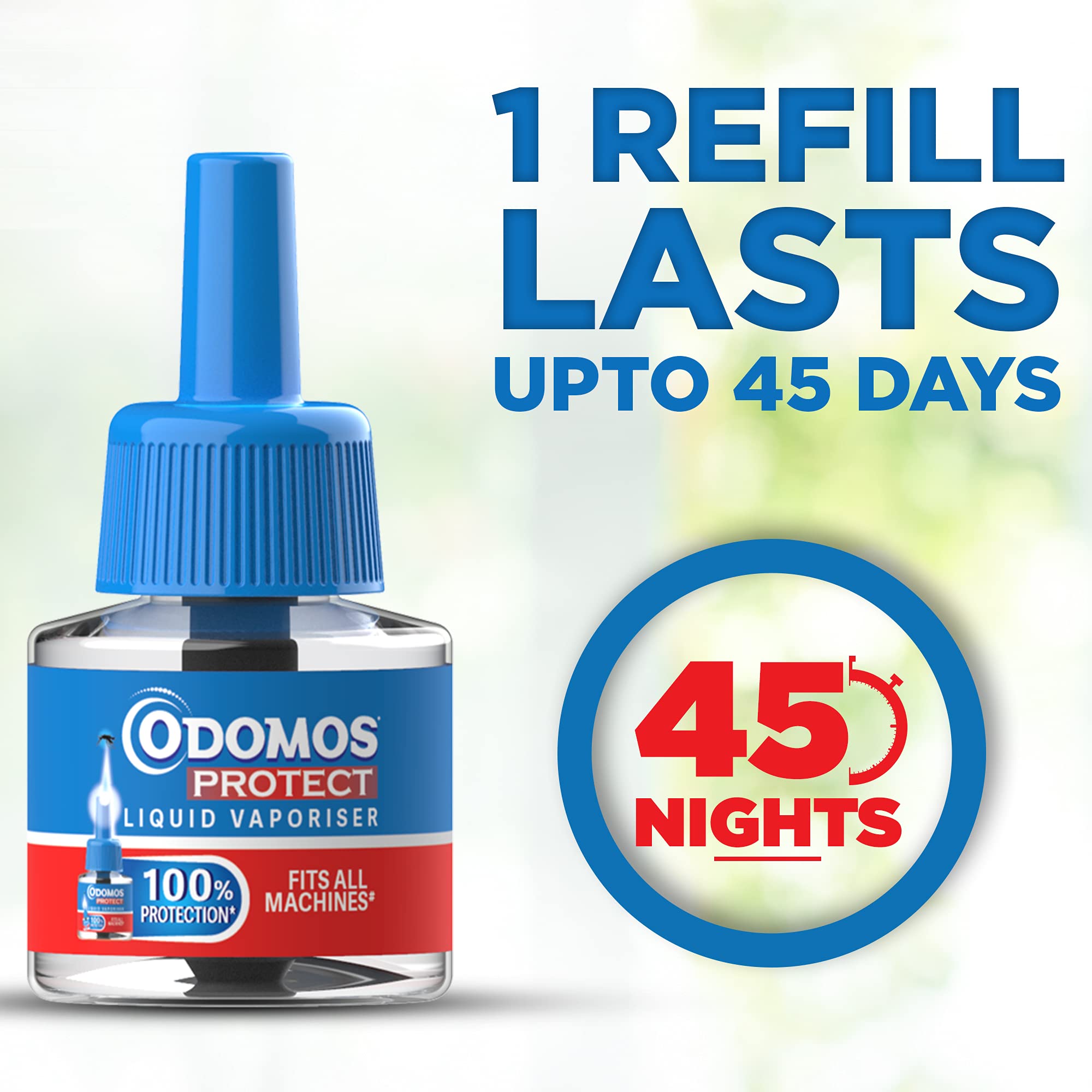 Odomos Mosquito Repellent Liquid Vaporizer Refill Pack of 6 | Fits All Standard Electric Mosquito Repellent Machines | Kills Dengue & Malaria Mosquitoes | Ideal for Home, Bedroom & Outdoor Protection
