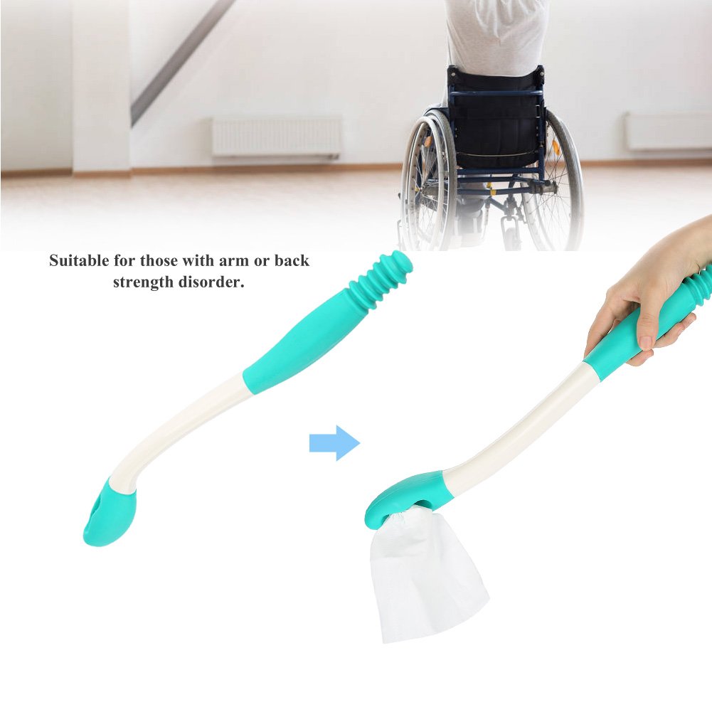Long Handle Bottom Wiper - Self Wipe Aid with Comfort Grip for Toilet Paper | Elderly & Disabled Bathroom Assistive Device | Ideal for Limited Mobility & Post-Surgery Care