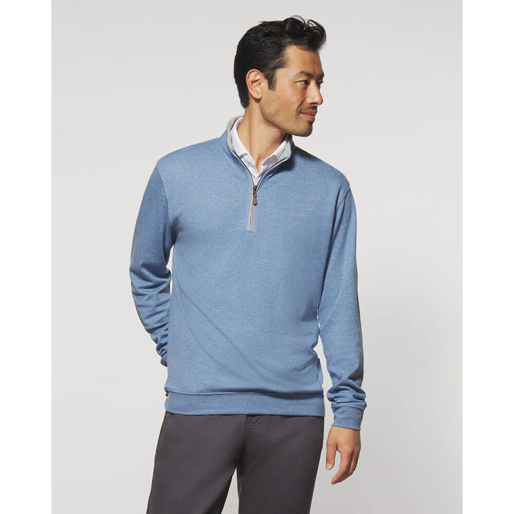 Johnnie O Sully Pullover Sweater for Men - Soft Cotton Knit Casual Sweater in Laguna Blue | Perfect for Fall Layering, Weekend Outfits & Cozy Lounging
