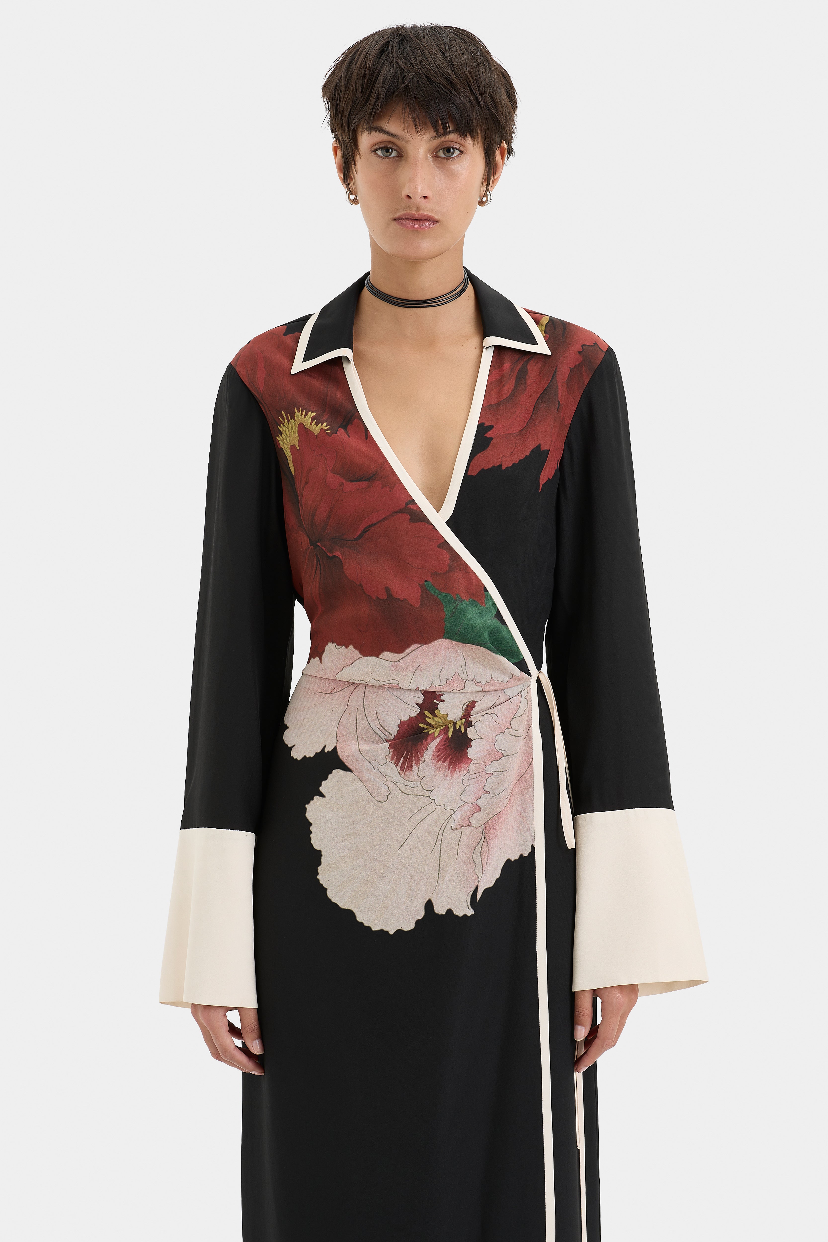 Florian Wrap Shirt Dress for Women - Stylish & Comfortable Summer Midi Dress - Perfect for Casual Outings, Beach Cover-Up, and Office Wear