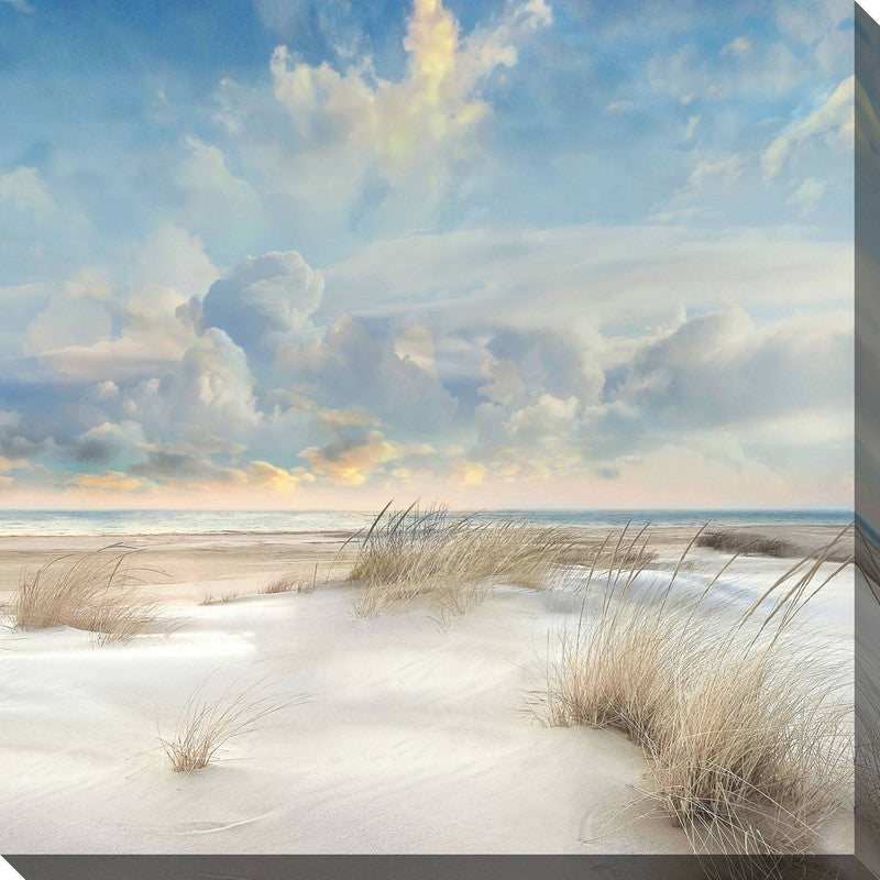 Blue Water and White Sand II - 30x30 Inch Coastal Beach Canvas Wall Art for Living Room, Bedroom & Office Decor