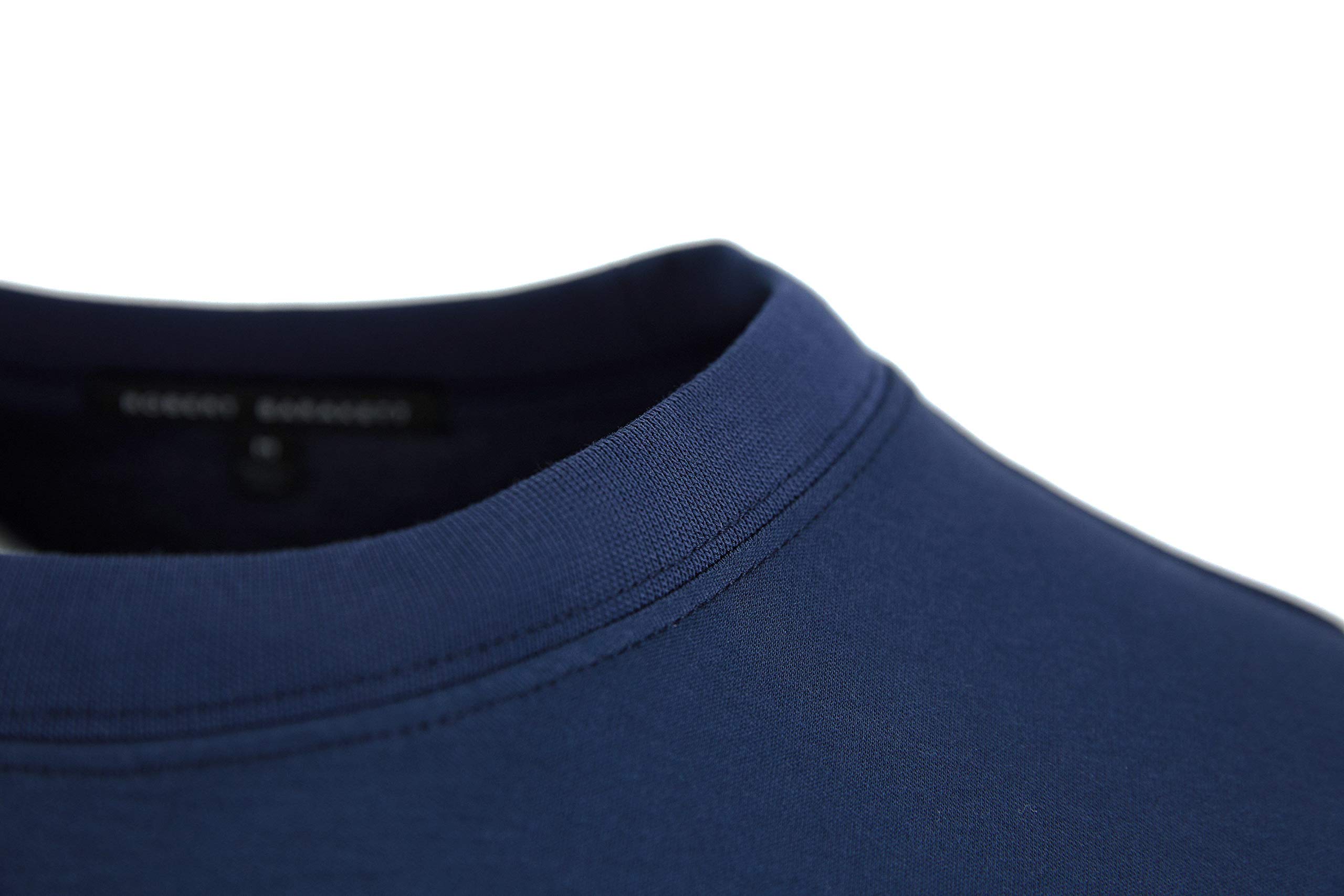Premium Robert Barakett Men's Long Sleeve T-Shirt - 100% USA Grown Pima Cotton High Crew Neck Tee for Business Casual & Everyday Wear