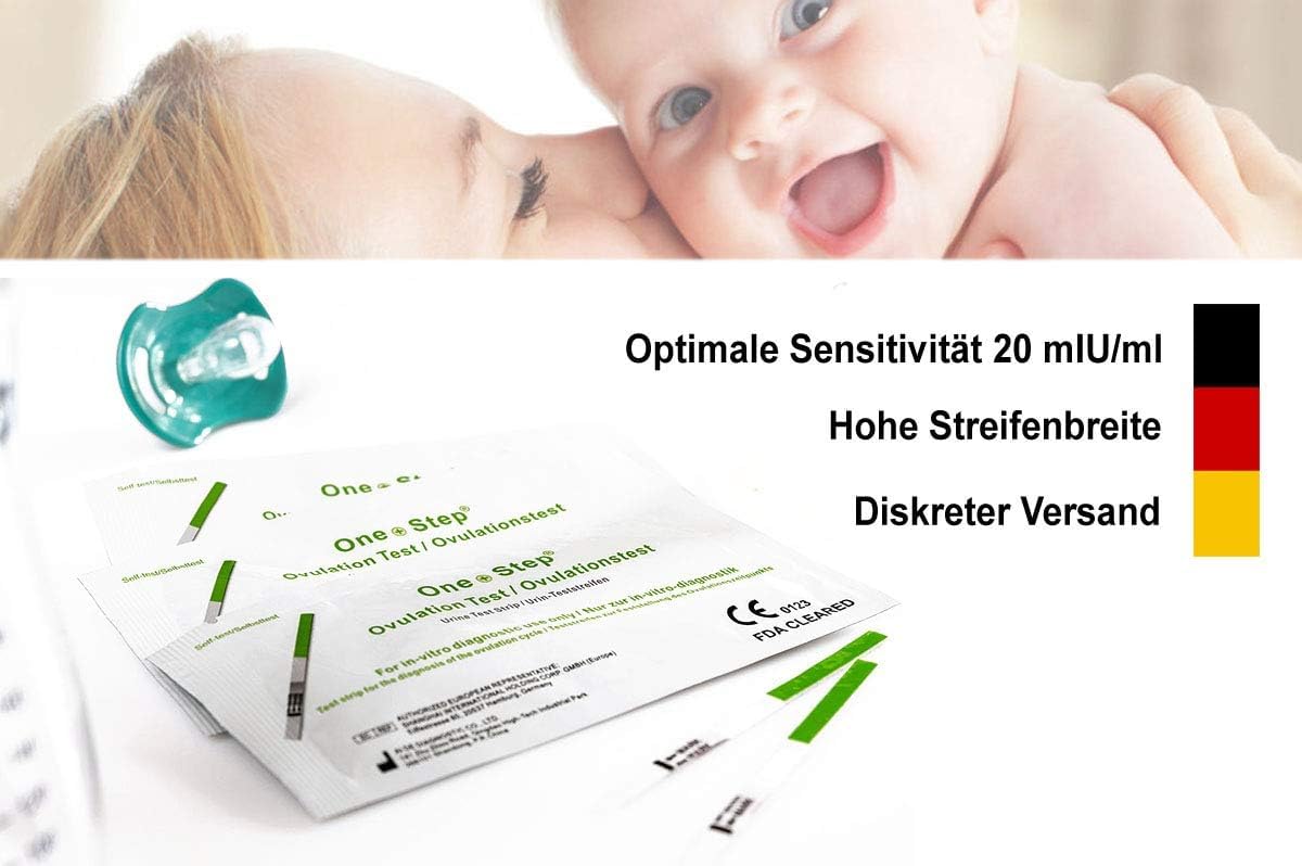One-Step Ovulation Test 50 Pack, 20 miu/ml Sensitivity - Fertility Test for Women - Home Use