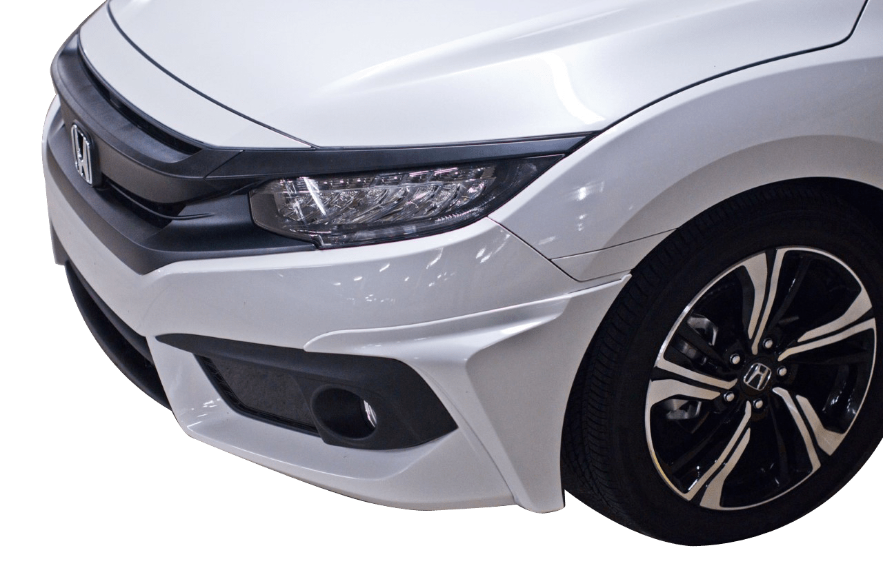 2016-2018 Honda Civic HF P-Style Front Bumper Lip Splitters - Painted Car Body Kit for Enhanced Aerodynamics & Sporty Look - Perfect for Street Racing & Car Shows