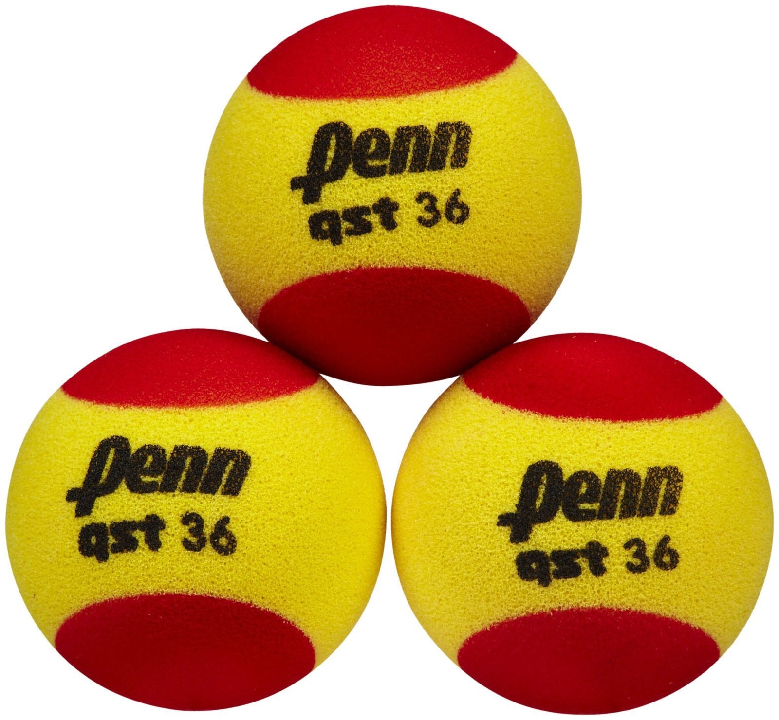 Penn QST 36 Foam Tennis Balls - Low Compression Training Balls for Kids & Beginners - Perfect for Indoor/Outdoor Practice, Backyard Games & Tennis Lessons