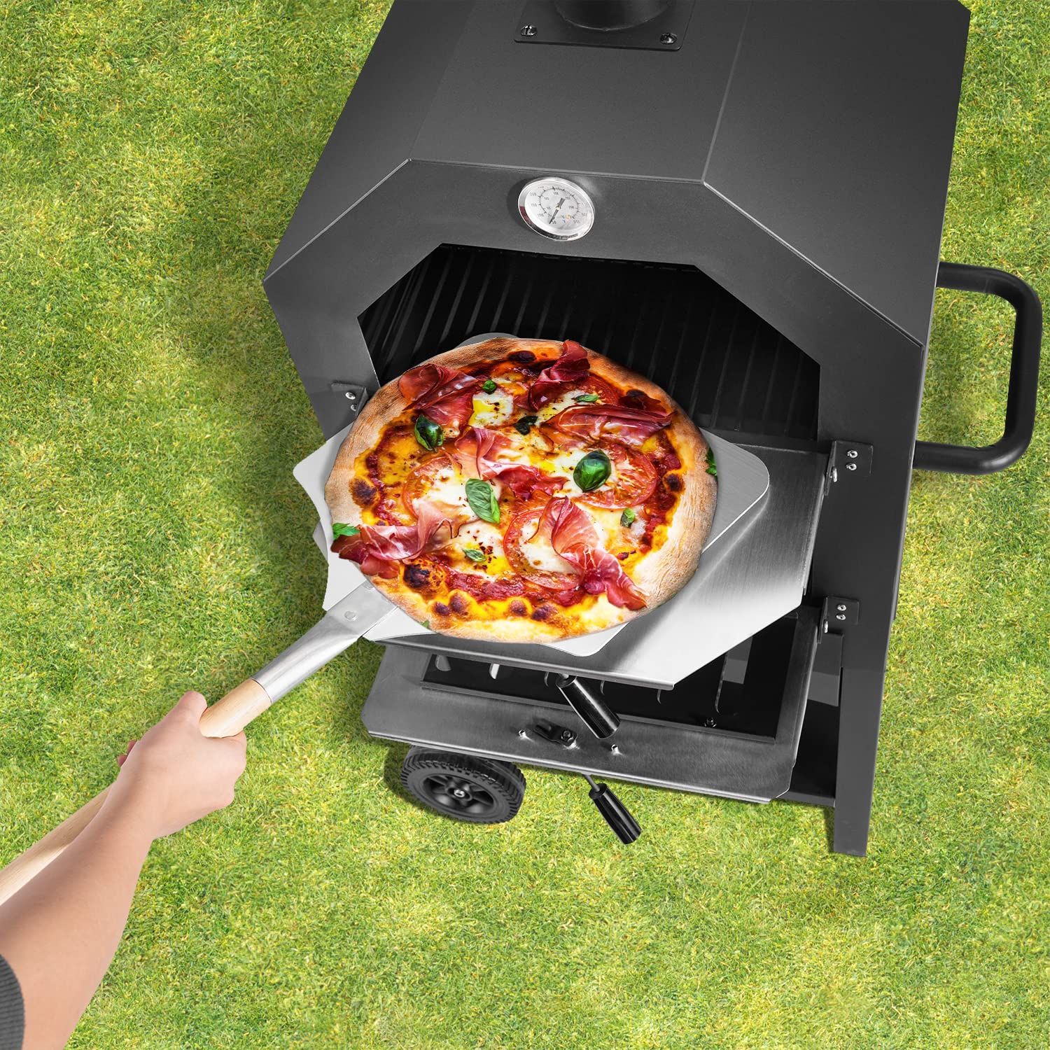 Portable Outdoor Wood Fired Pizza Oven - 12