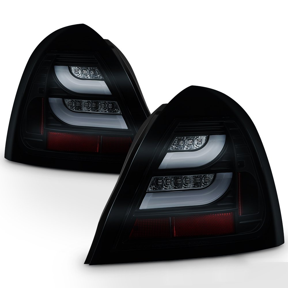 AKKON Smoked Black LED Tail Lights Replacement Pair for 2004-2008 Pontiac Grand Prix - Left & Right Brake Lamps - Enhanced Night Visibility & Style Upgrade for Sedans