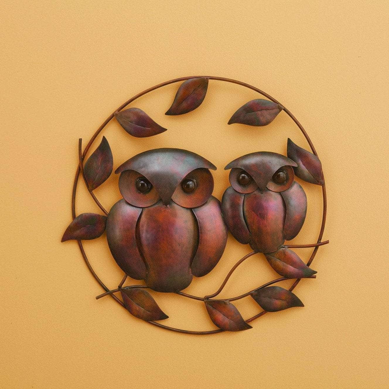 Stylish Duo Owl Wall Decor - Handcrafted Home Art for Living Room, Bedroom & Nursery - Perfect Boho Chic Decor
