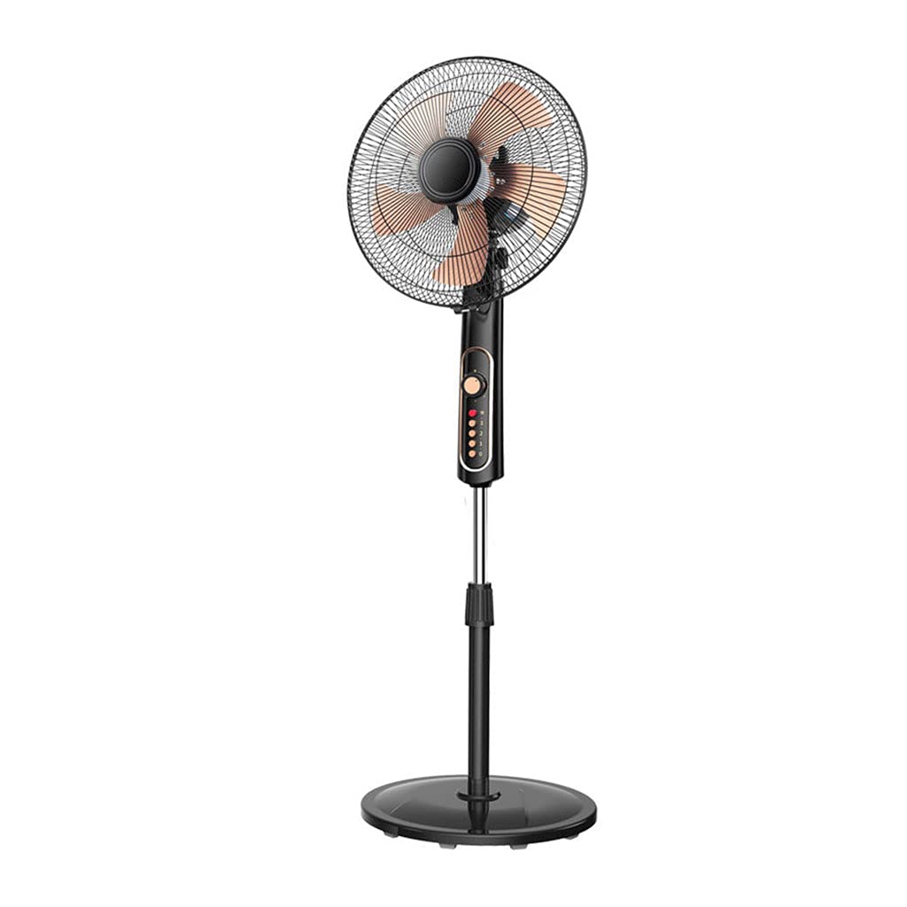 16 Inch Pedestal Fan with Remote Control, 5 Blades & 4 Speed Settings - Adjustable Height Stand Fan, 50W Oscillating Fan for Home, Office, Bedroom, Living Room & Outdoor Use