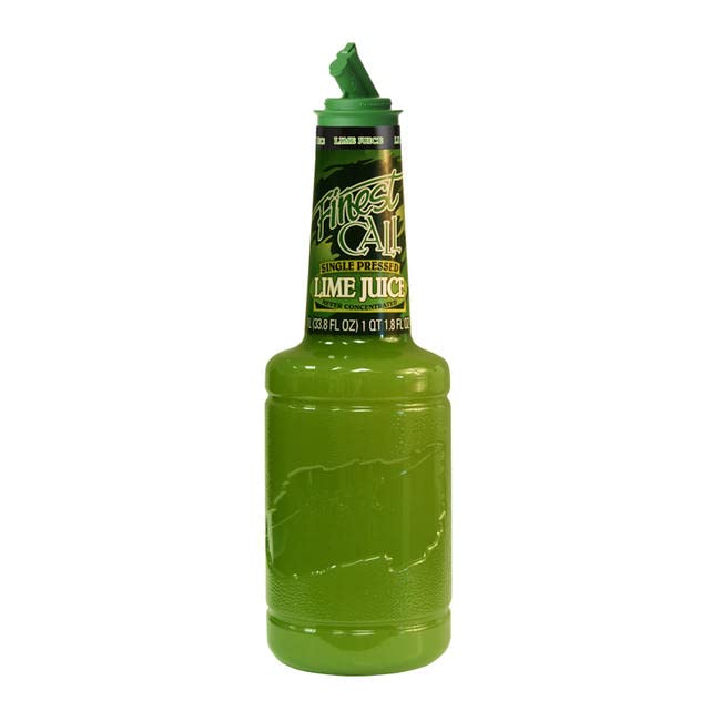 Premium Finest Call Single Pressed Lime Juice - 100% Natural, No Additives - Perfect for Cocktails, Mocktails, Cooking & Baking