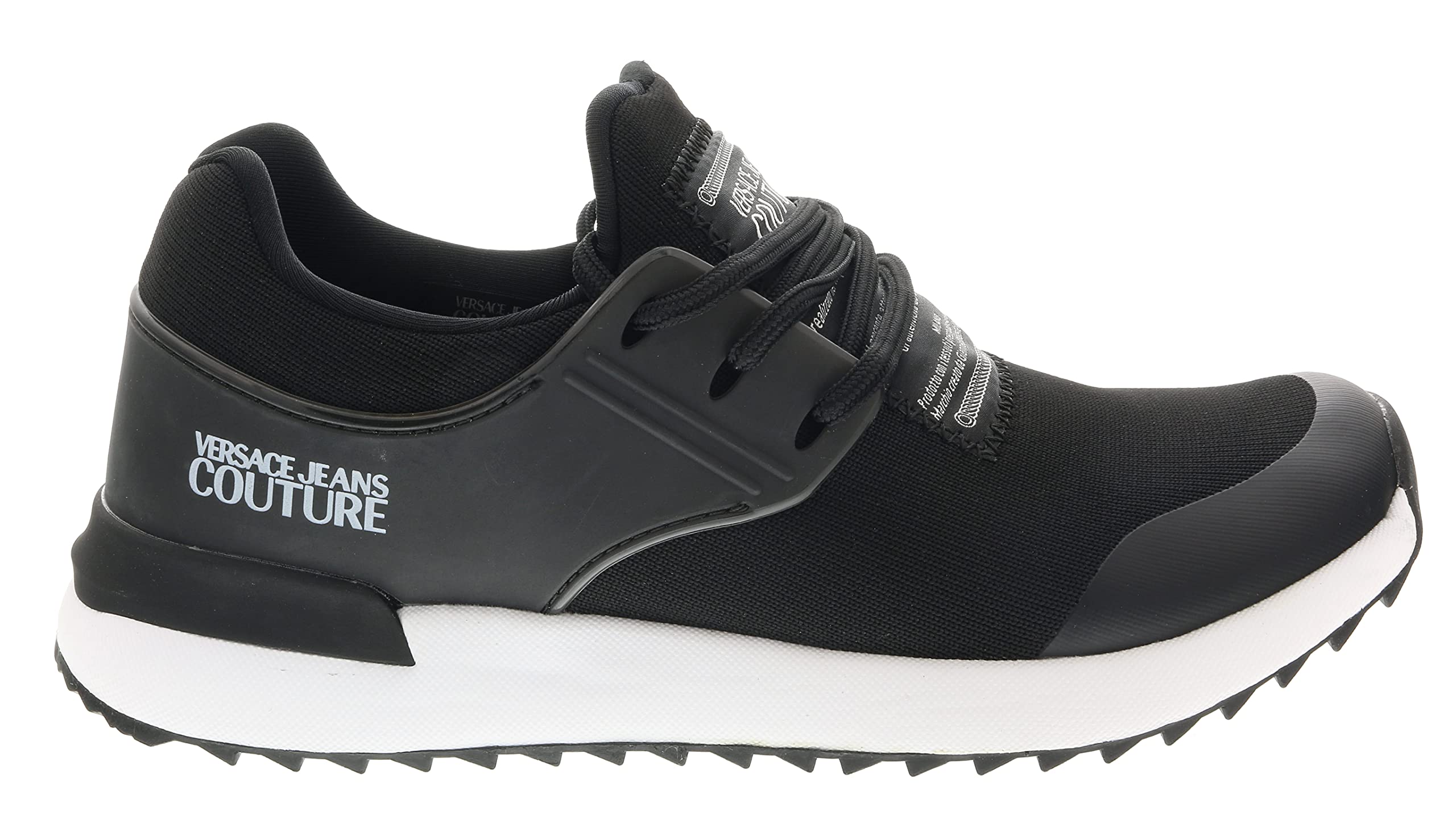 Versace Jeans Couture Black Signature Athletic Fashion Sneakers for Women - Stylish & Comfortable Casual Wear for Running, Gym & Everyday Outfits