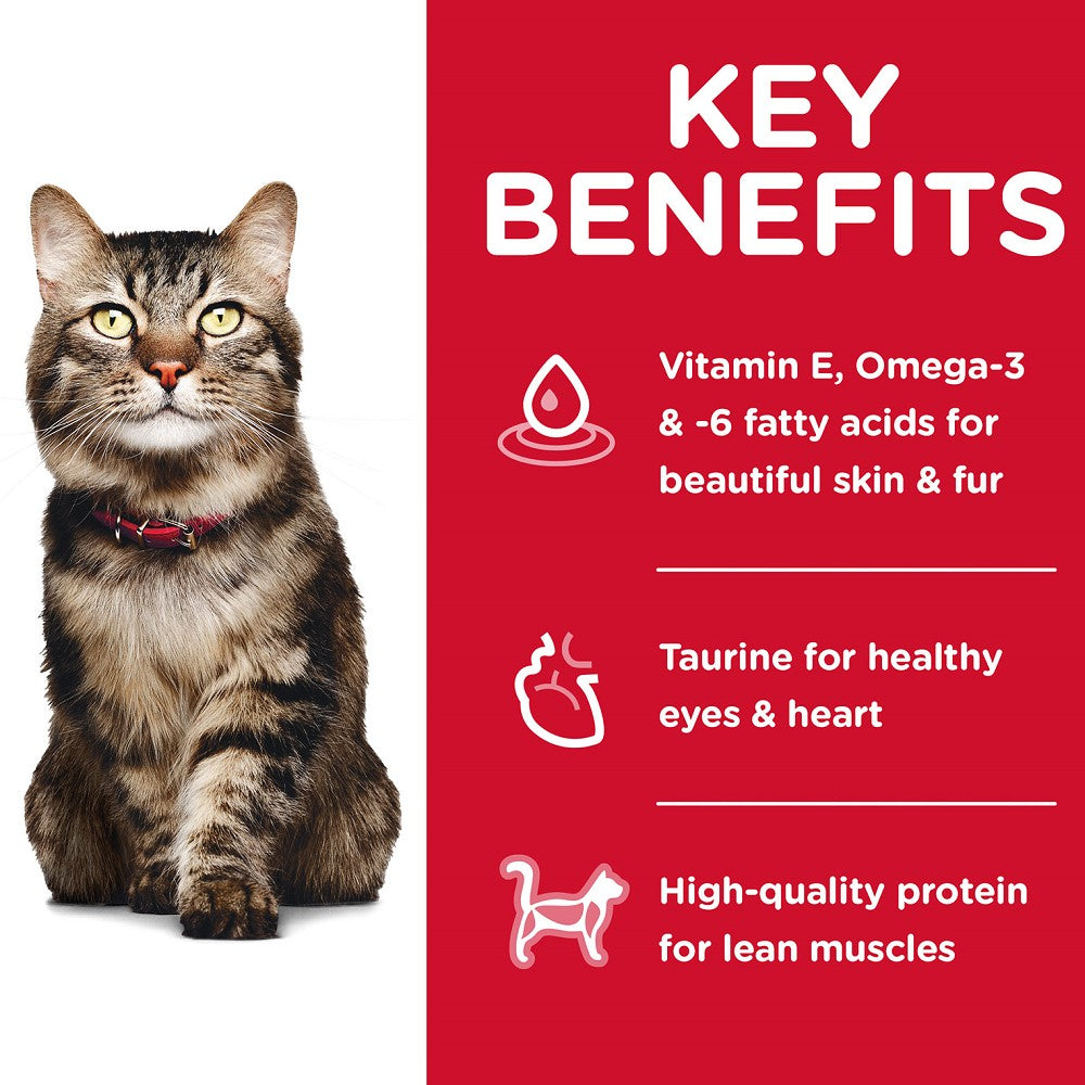 Science Diet Hairball Control Chicken Recipe Dry Cat Food for Adult Cats 7+ Years - Helps Reduce Hairballs & Supports Digestive Health - Perfect for Indoor Cats & Long-Haired Breeds